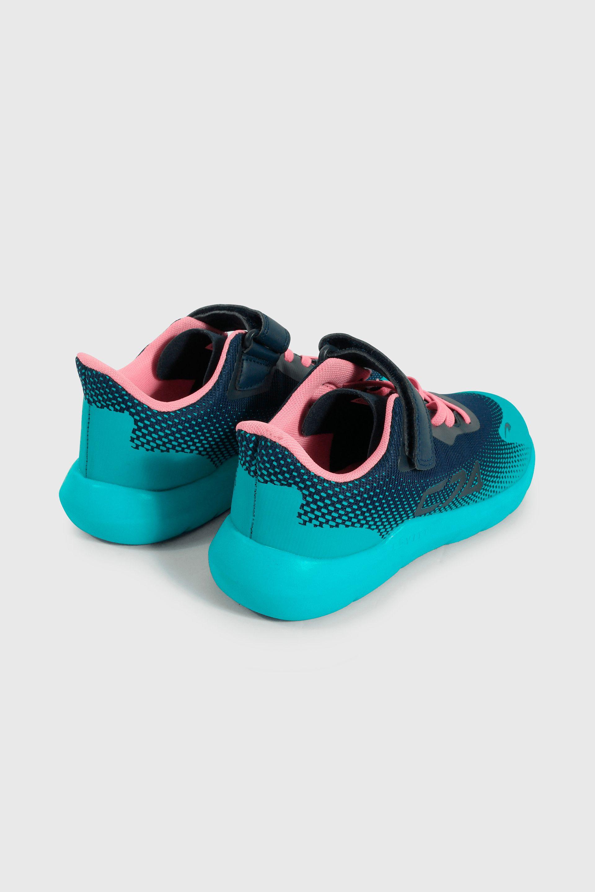 Zapatilla Sport de Niña Verde Caña Baja con Velcro y Cordón-4