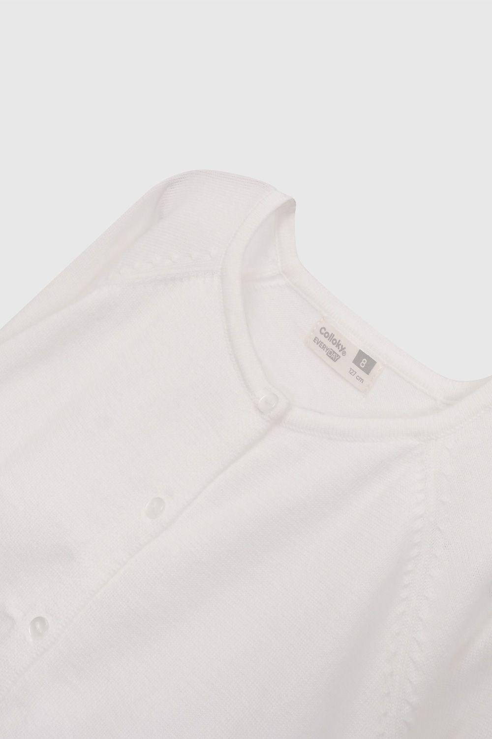 Chaleco Blanco Básico De Niña CHLA0609V26-2