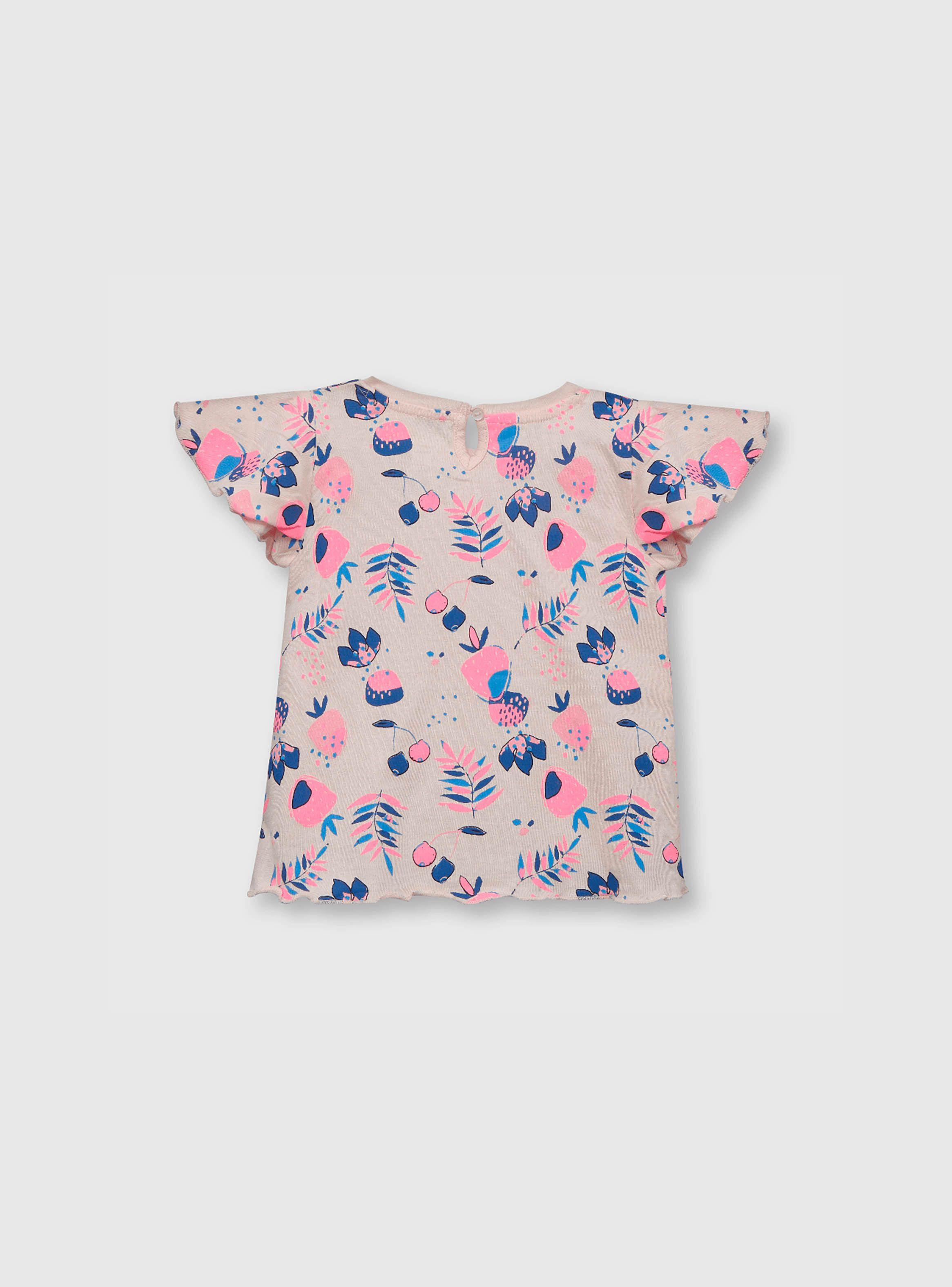 Polera De Bebe Niña Estampada Rosado (3 A 36 Meses) Colloky-1