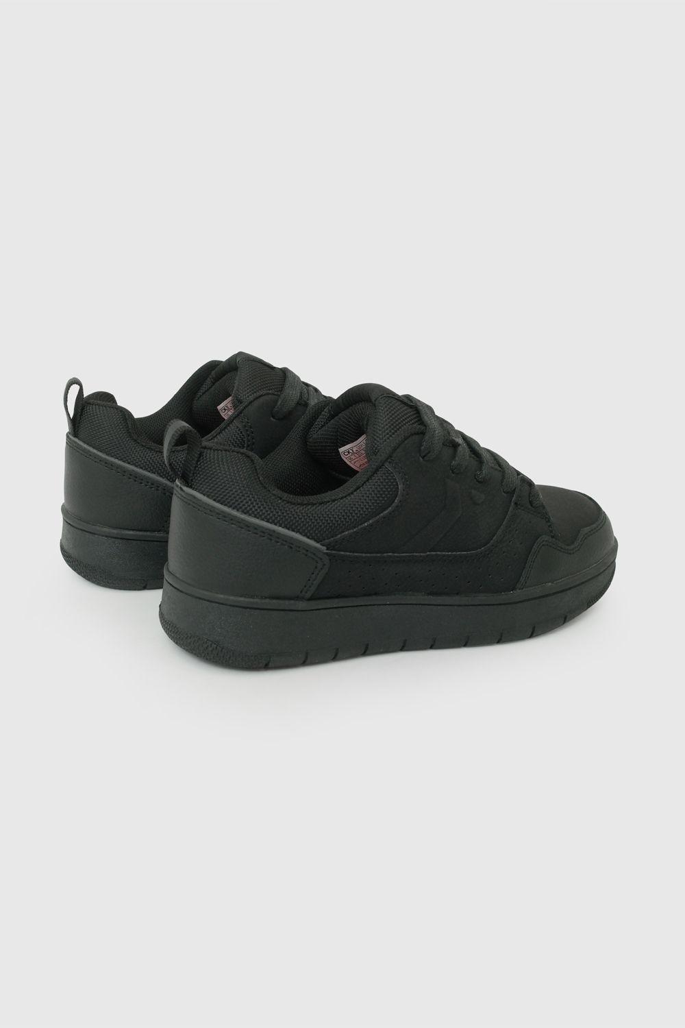 Zapato Escolar de Niño Negro con cierre de cordón-5