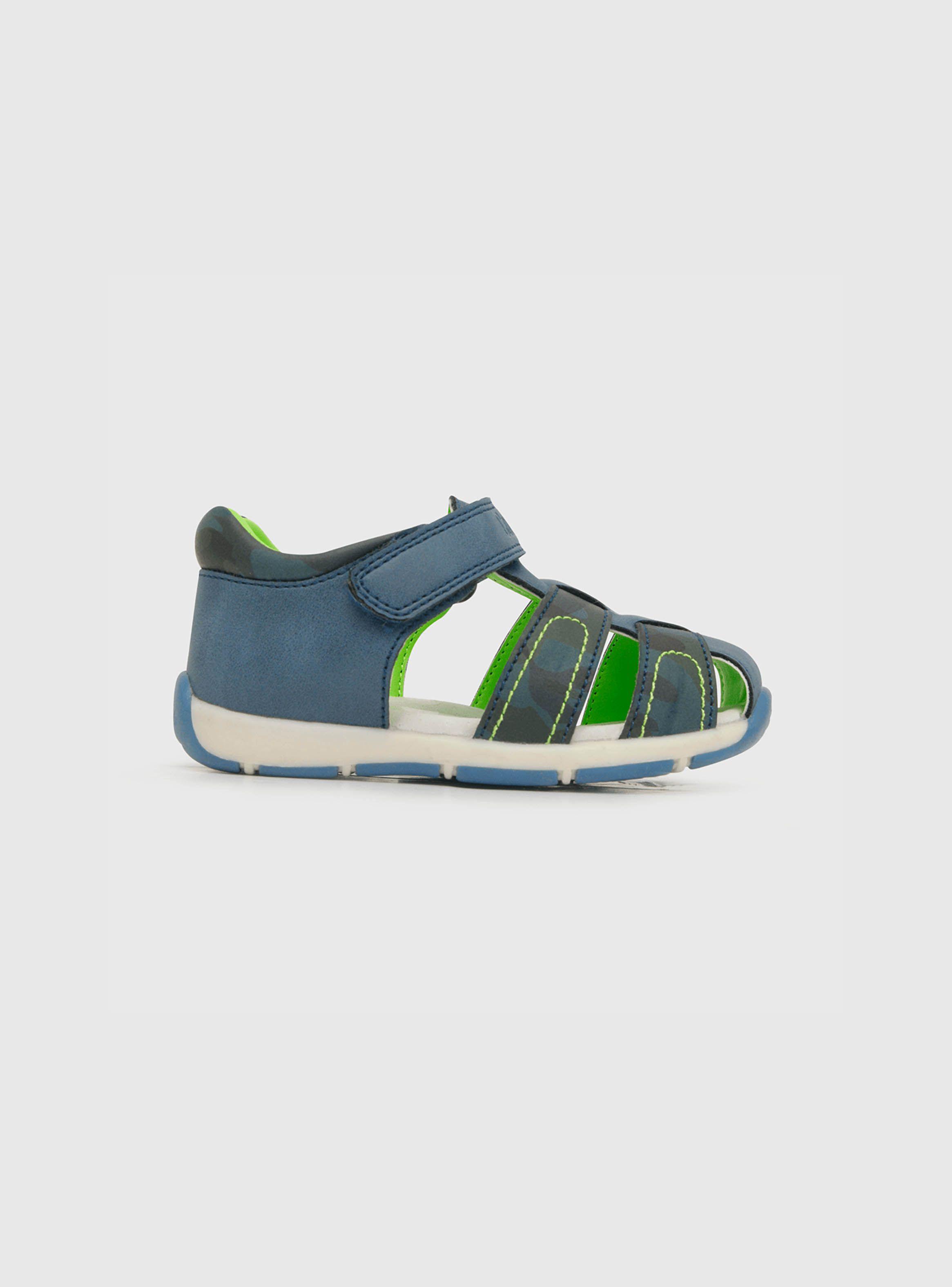Sandalia Niño Franciscana Camuflado Azul (21 A 27) Colloky-1