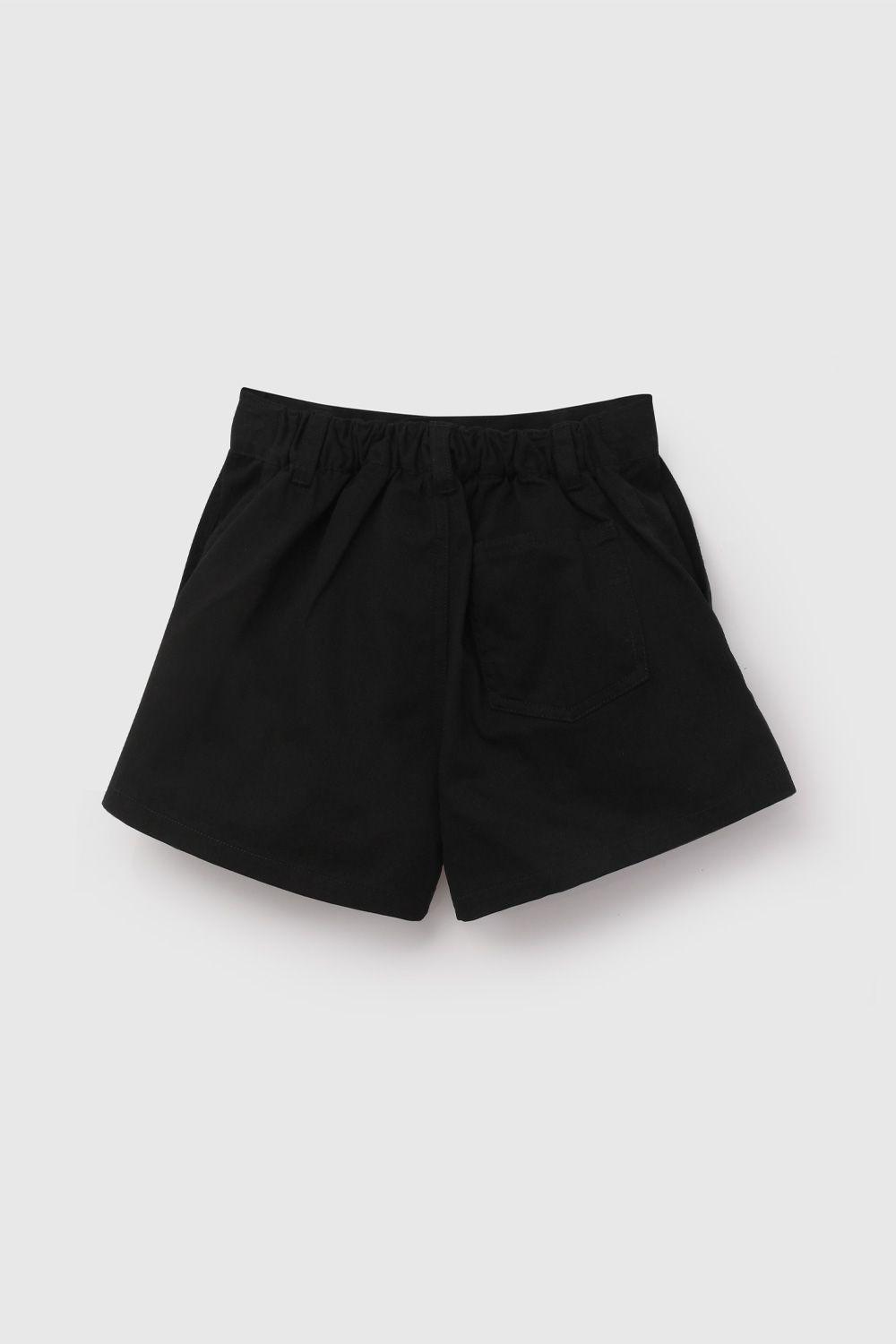 Short Negro Gabardina De Niña SHGB0201V26-1