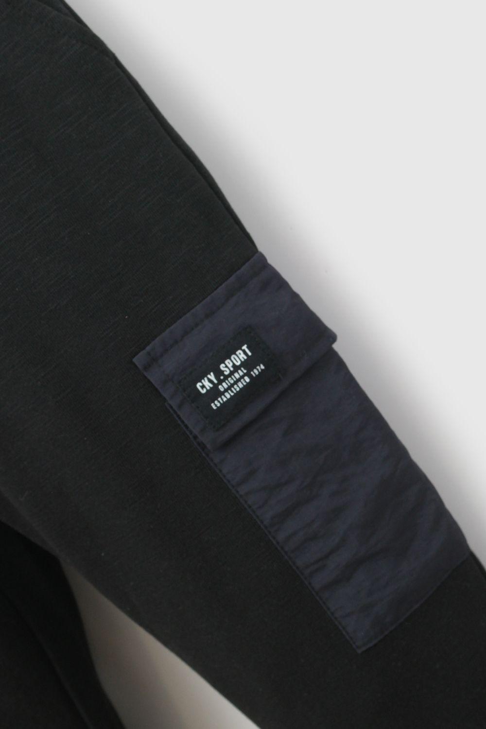 Pantalon Buzo Bolsillo Negro Niño 3-4A a 12-13A Colloky-2