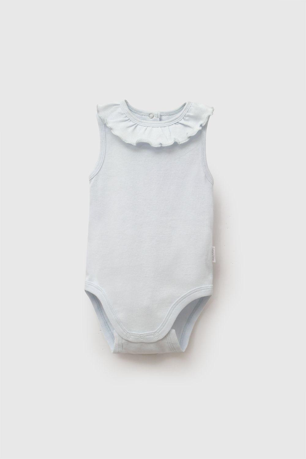 Set Body Flores Rib Celeste Niña 0-3M a 11/2-2A Colloky-4