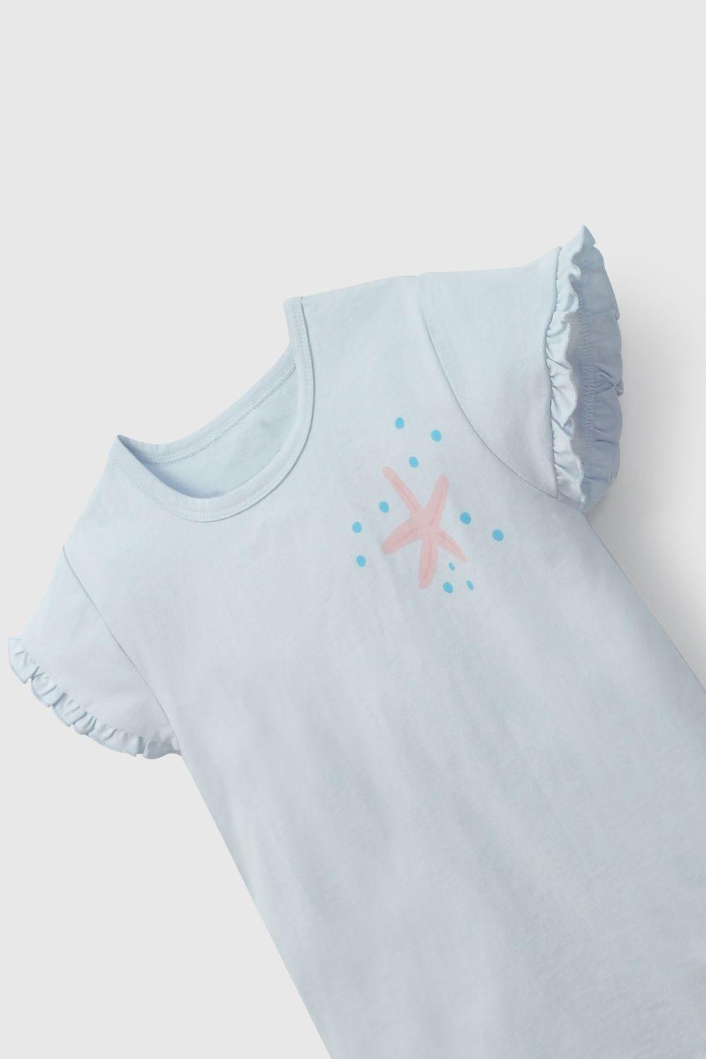 Pijama Niña Celeste 58101 Colloky-3