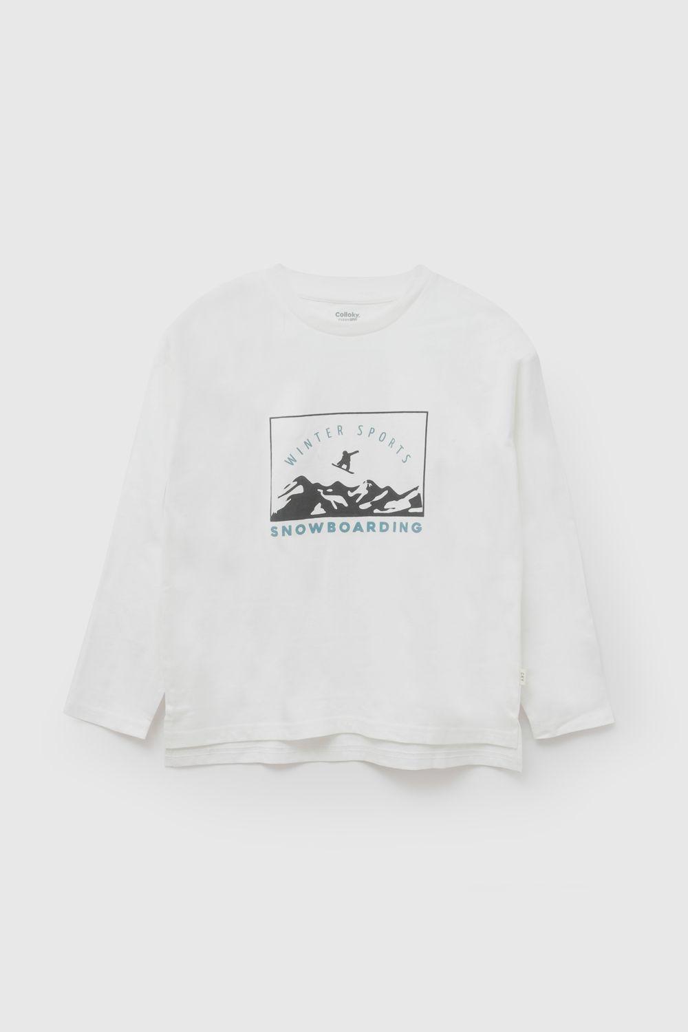 Polera Niño Blanco 8244 Colloky-0