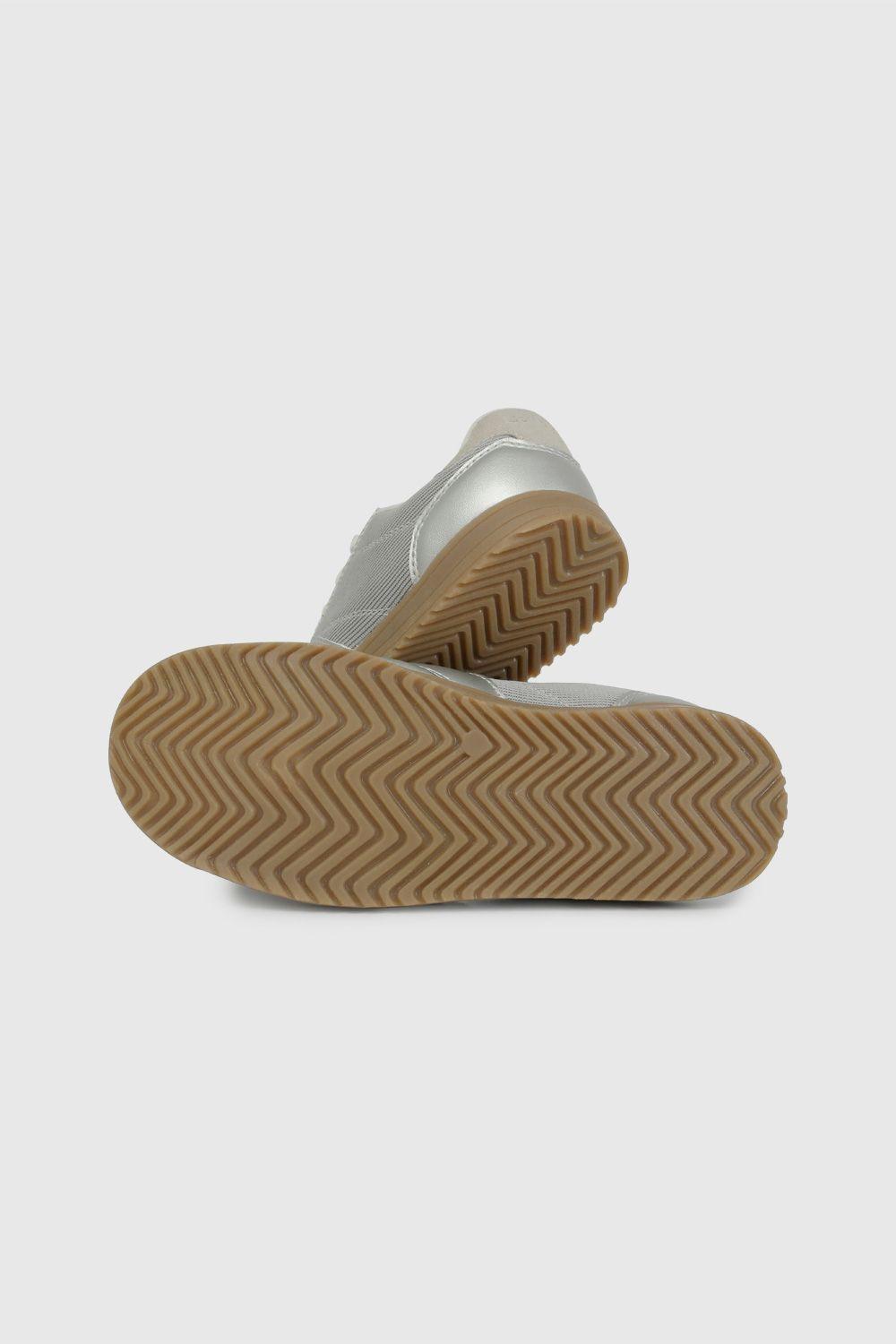 Zapatilla Urbana Metalizada Plateada de Niña talla 28 a 38-2