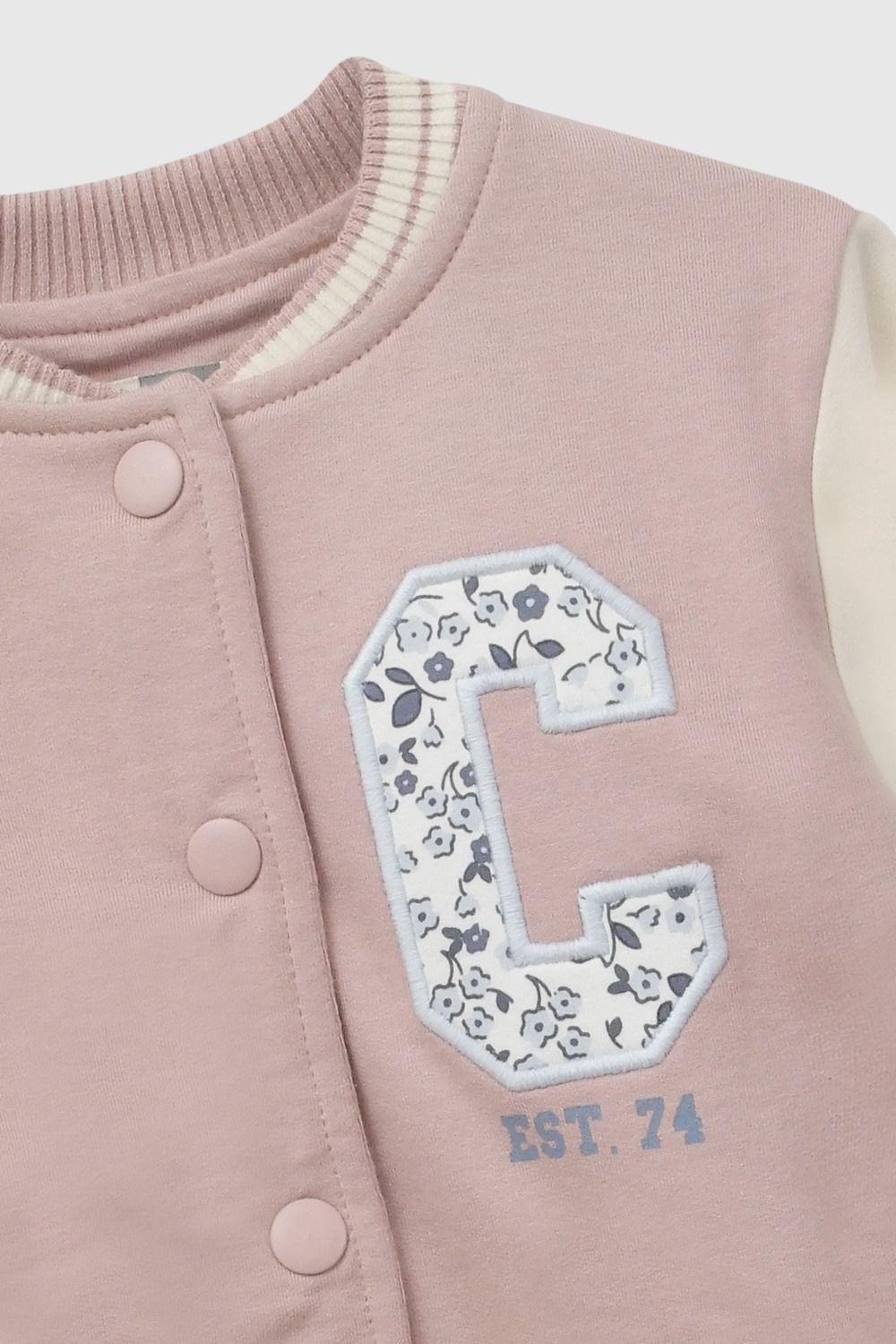 Poleron Bomber Rosa Viejo Niña 6-9M a 4-5A Colloky-2