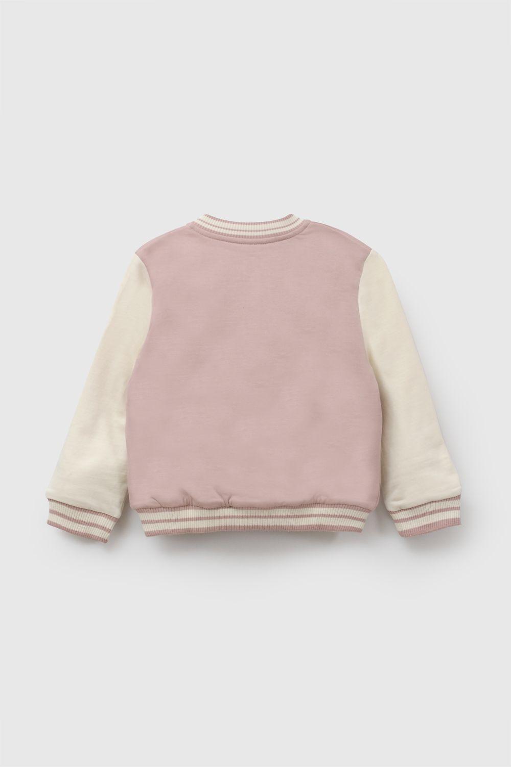 Poleron bomber niña rosa viejo 6-9M a 4-5A-2