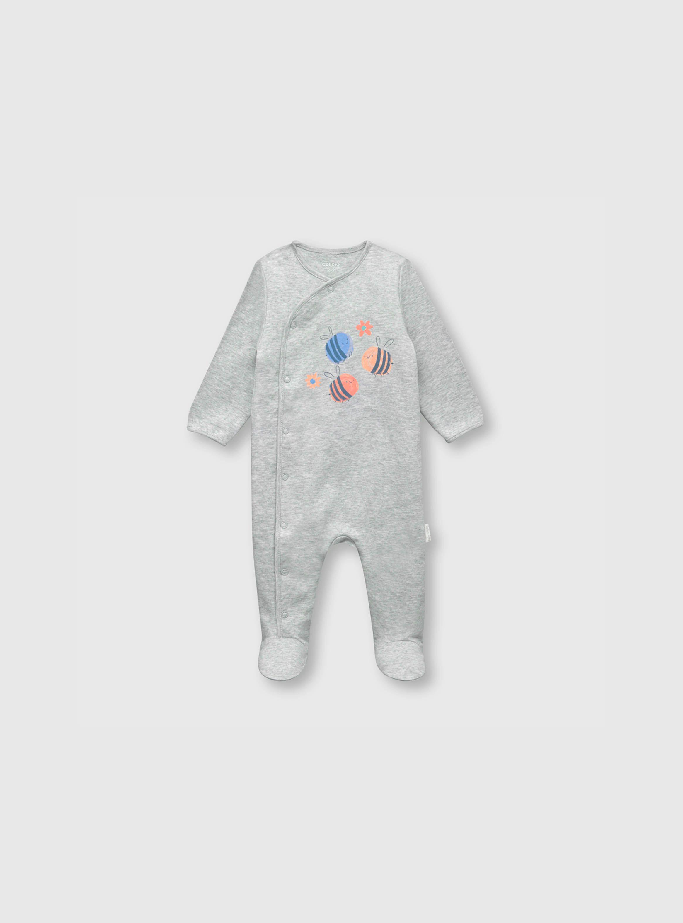 Osito De Bebe Niña Estampado Gris (0 A 9 Meses) Colloky-0