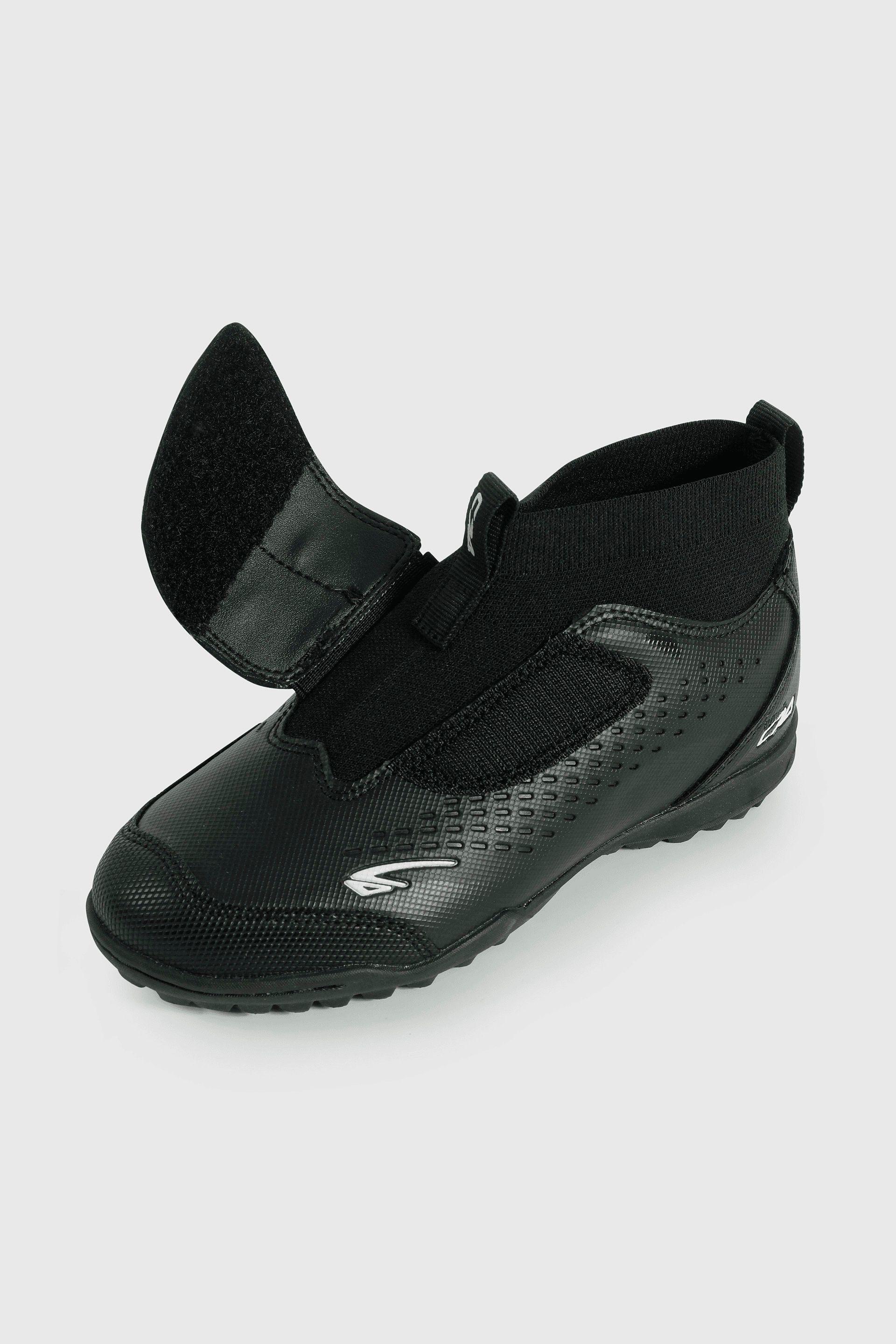 Zapatilla Futbol negras Unisex con Cordón Talla 28 al 38-5