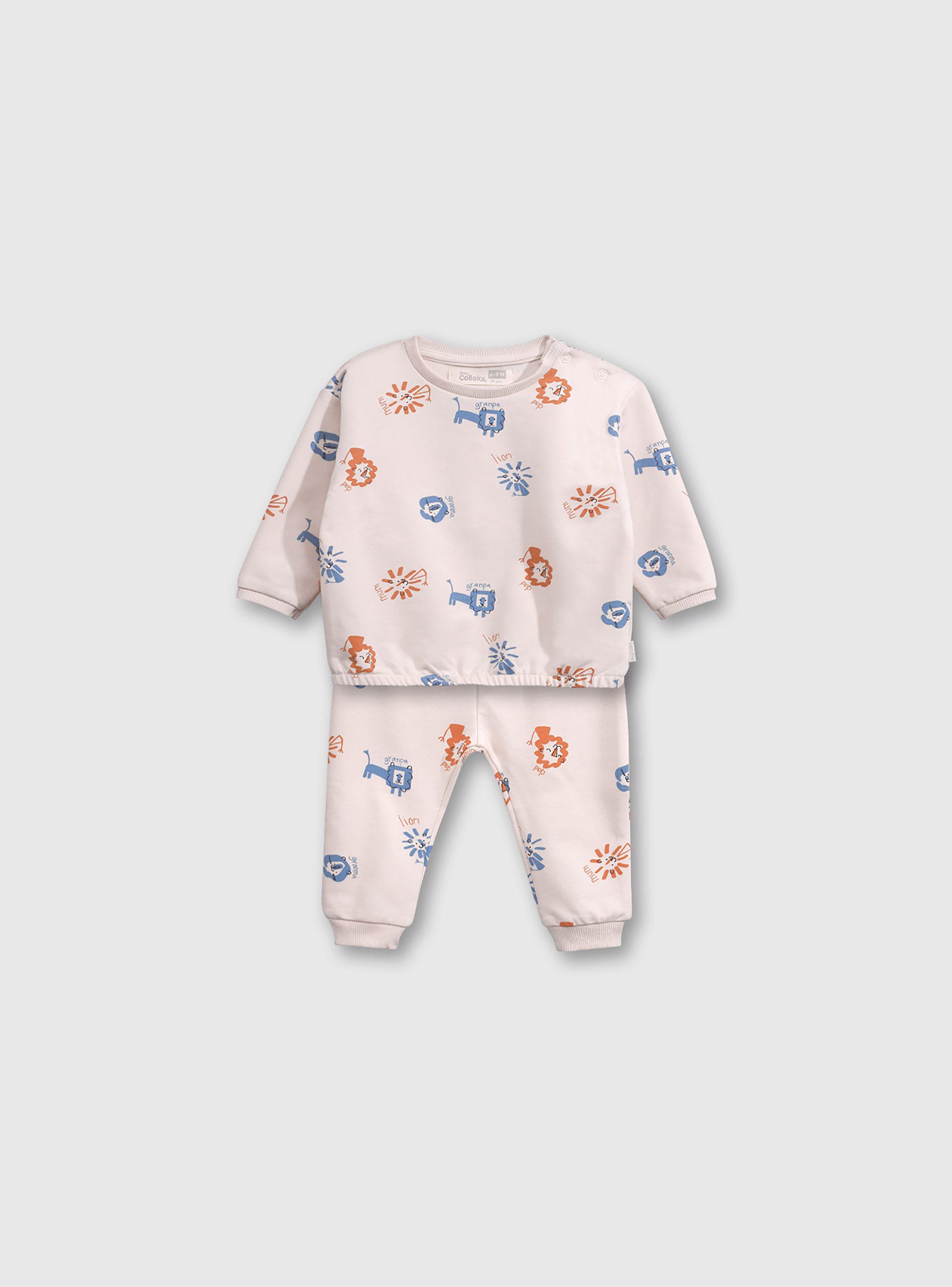 Conjunto Polerón / Pantalón Niño Beige 54291 Colloky-0