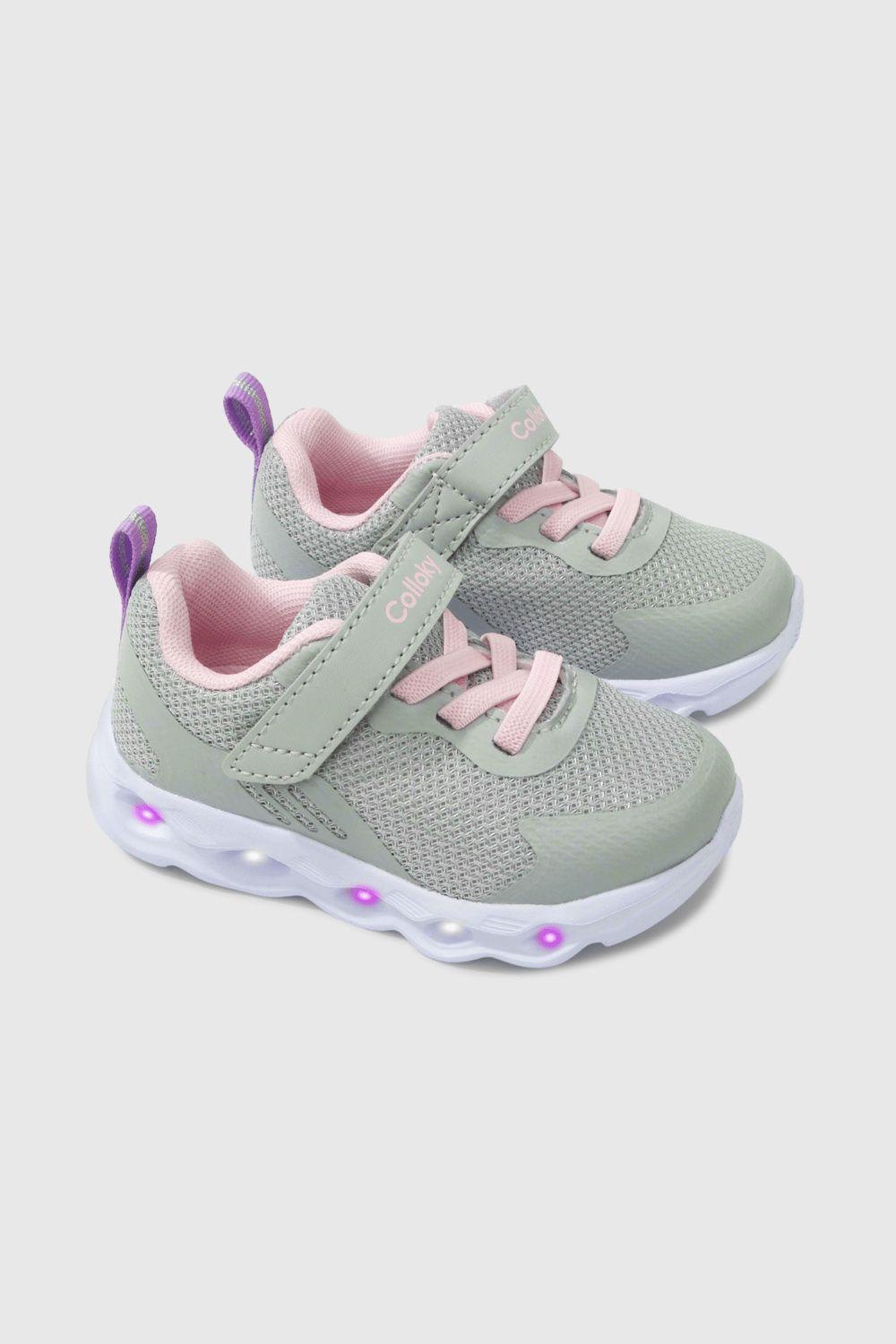 Zapatilla luces Gris de Niña (21 a 27)-0