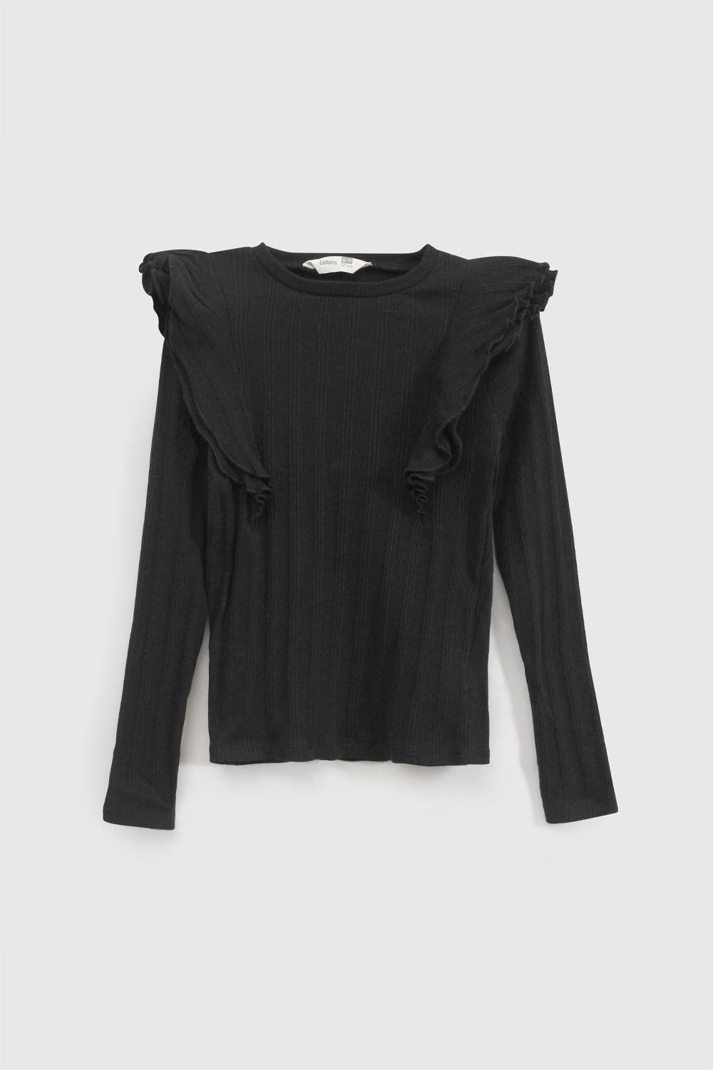 Polera Niña Negro 8228 Colloky-0