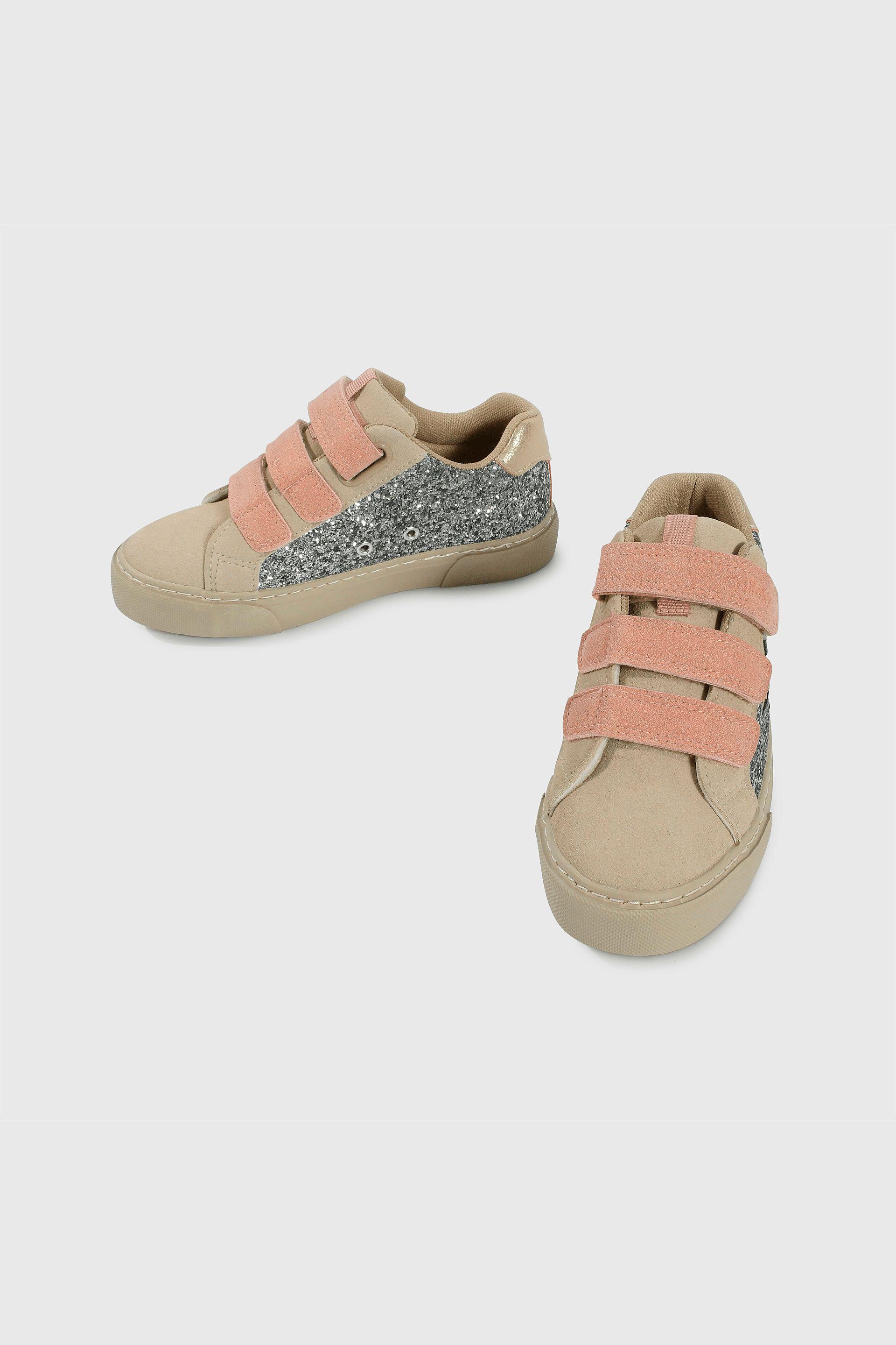 Zapatilla de Niña Lifestyle Seatle Beige con Velcro 227-3