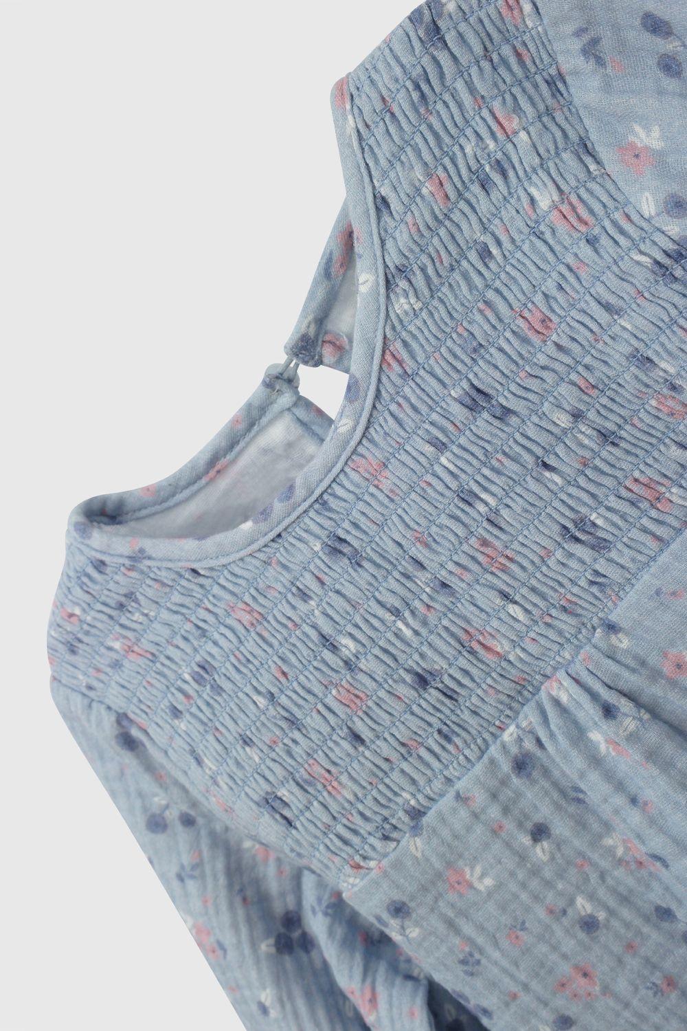 Vestido Celeste Niña 7441 Colloky-2