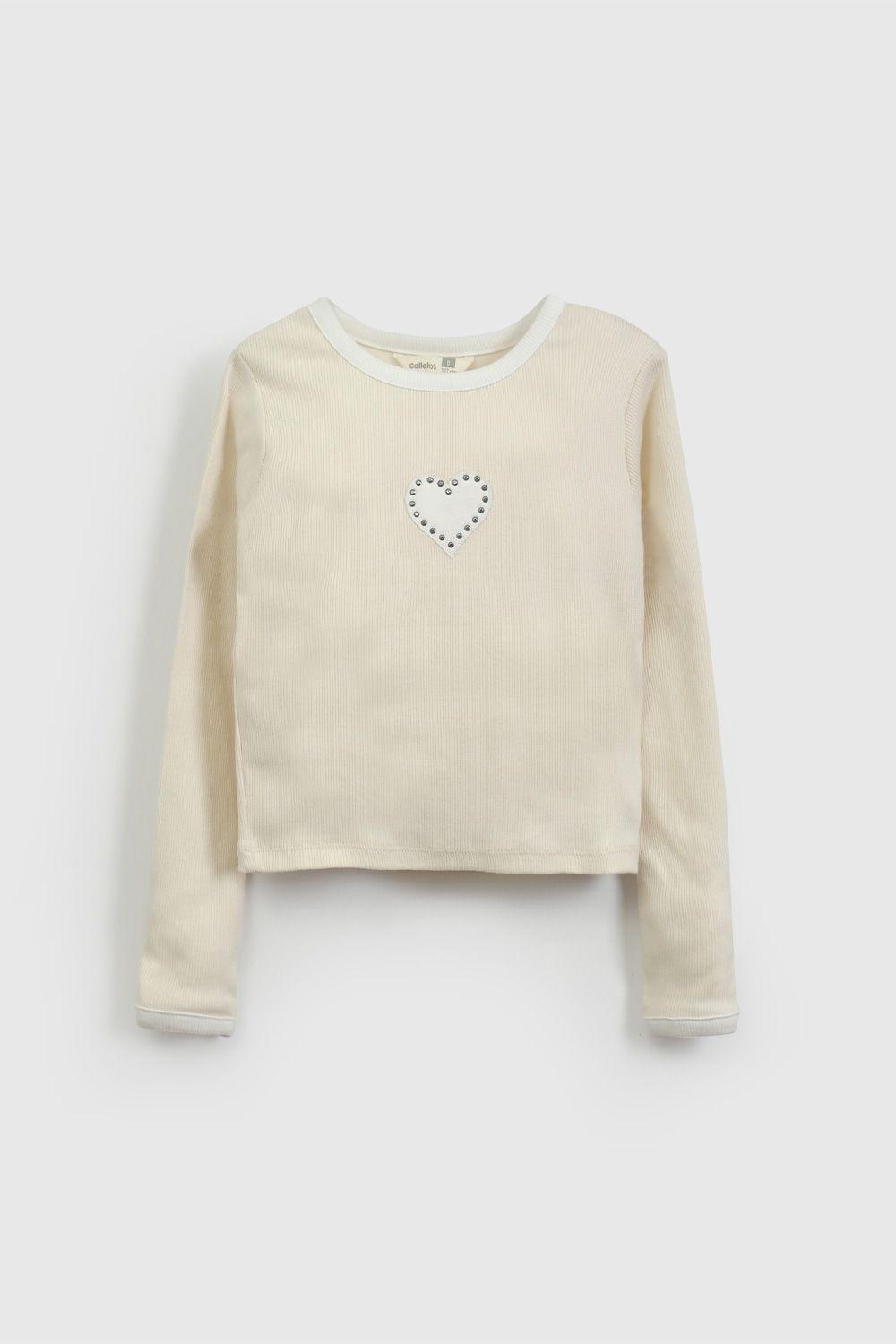 Polera Beige Rib Estrella De Niña POPU0275V26-0