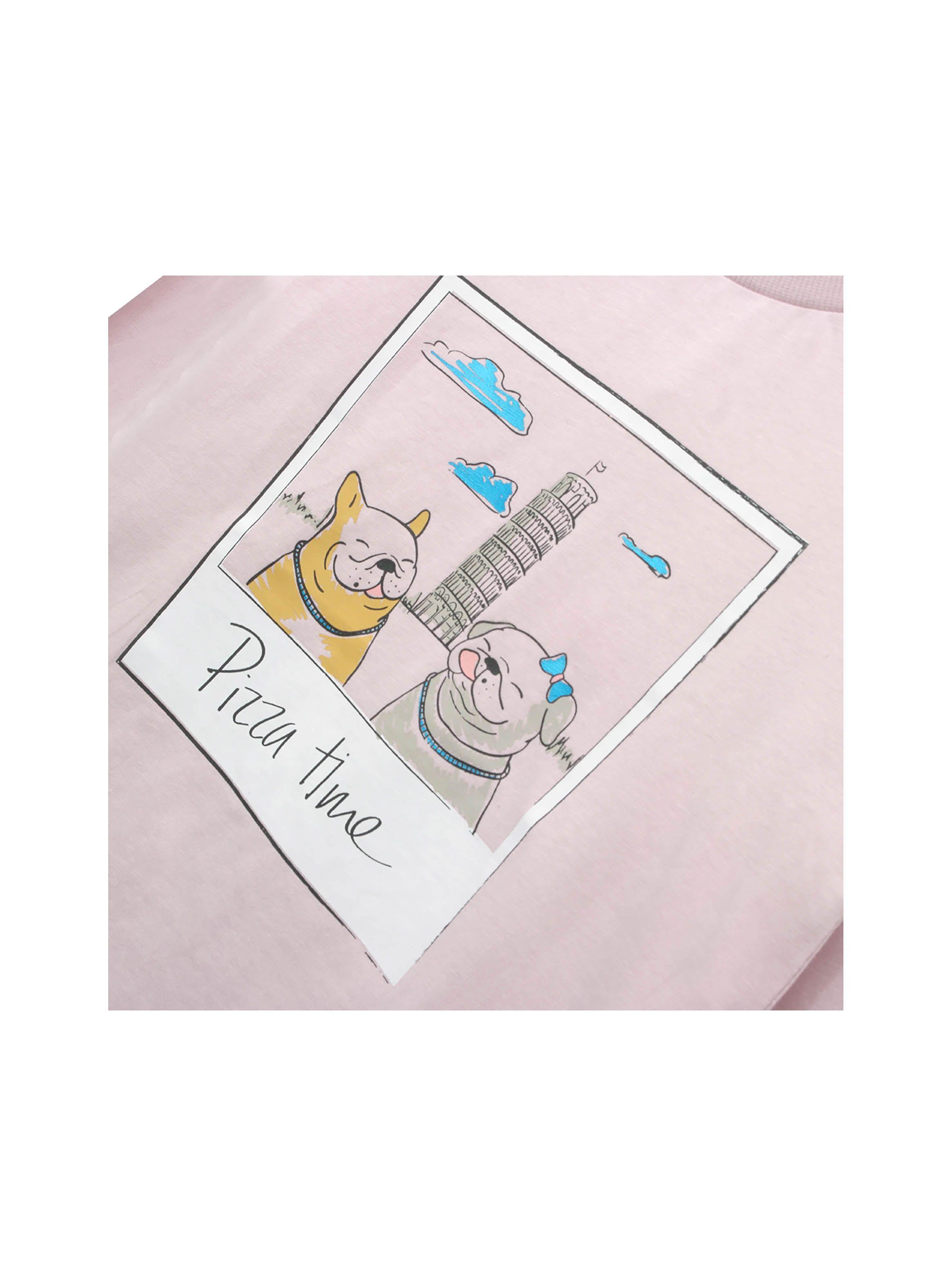 Polera De Niña Perros Rosado (2 A 12 Años) Colloky-2