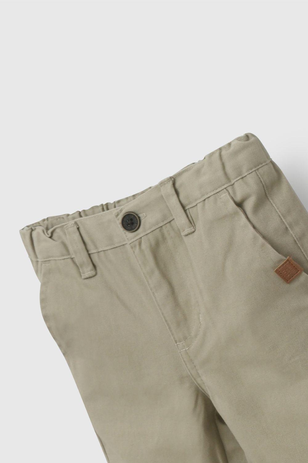 Bermuda Beige Gabardina De Niño BDGB0976V26-2