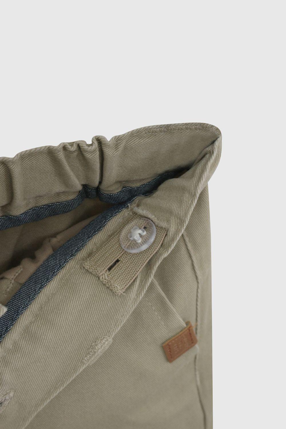 Bermuda Beige Gabardina De Niño BDGB0976V26-3