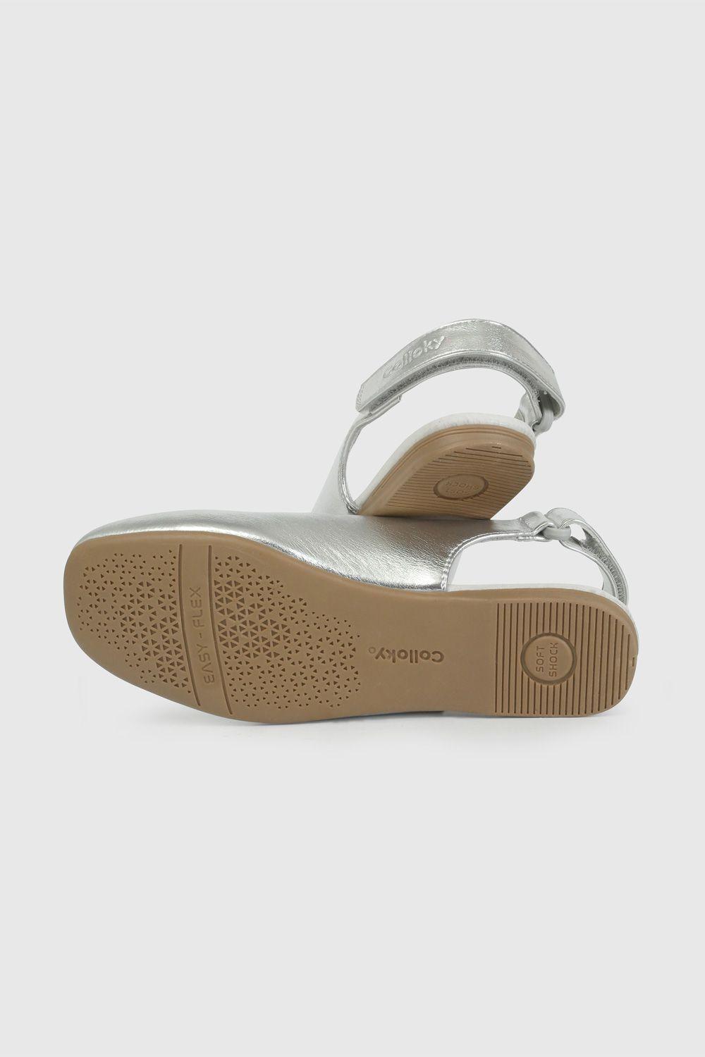 Ballerina Metalizada Lazo Sin Talón Velcro 52020208V26-2