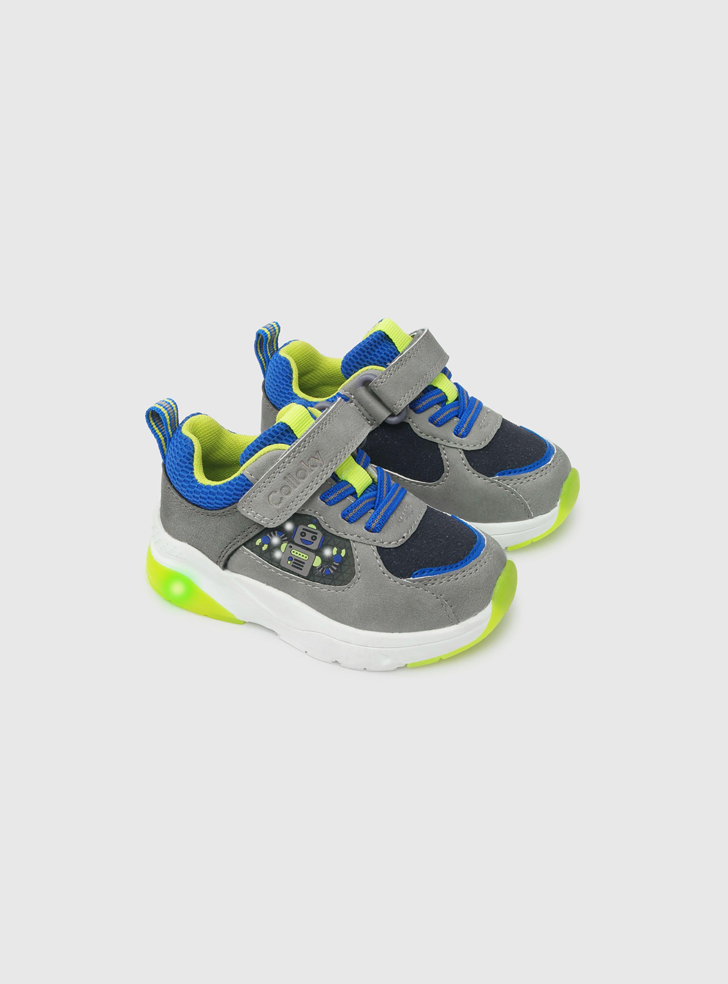 Zapatilla luces Niño Gris 50088 Colloky-0