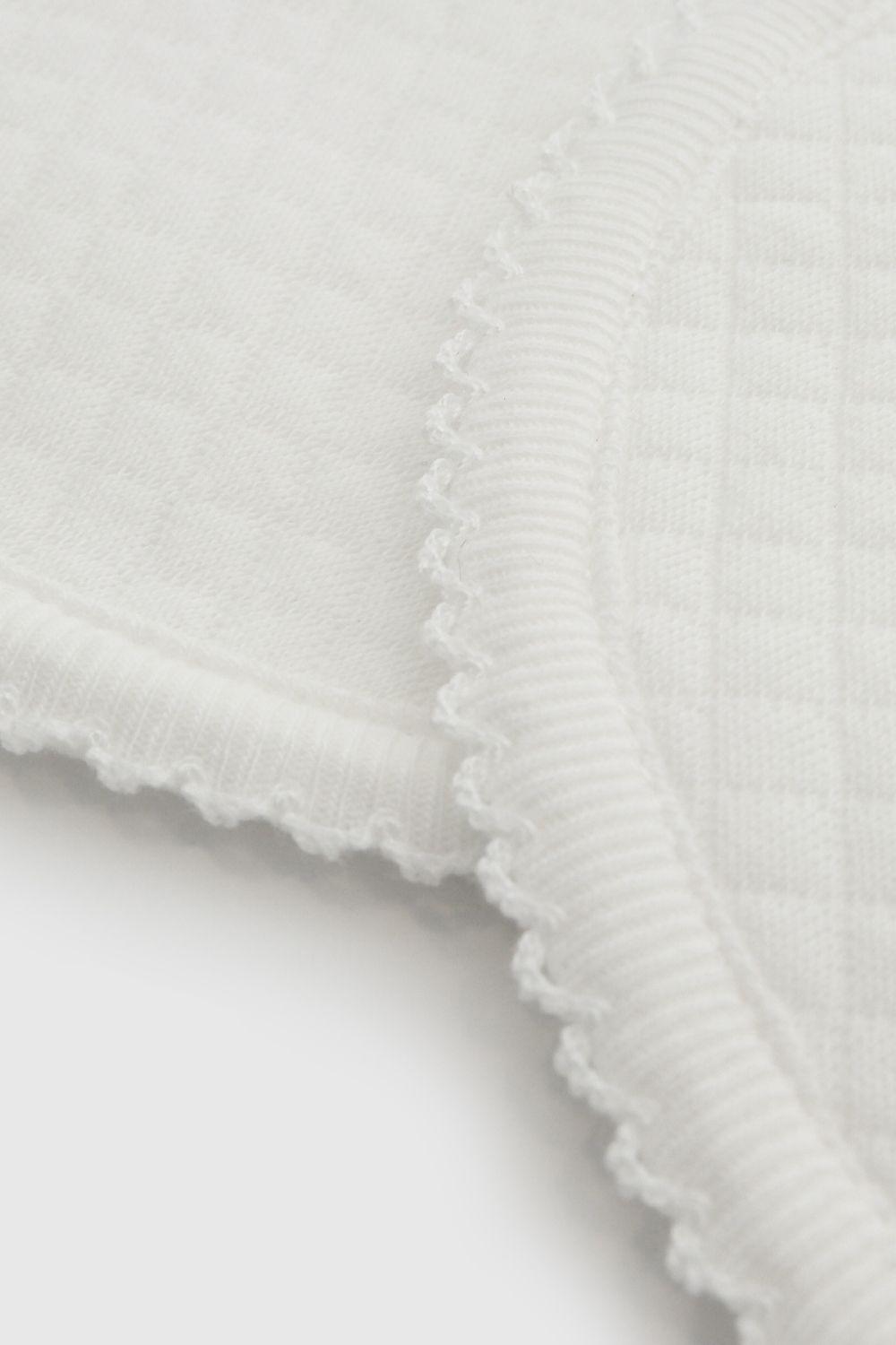Pack 2 Babero Impermeable Quilt Blanco Unisex Colloky-2