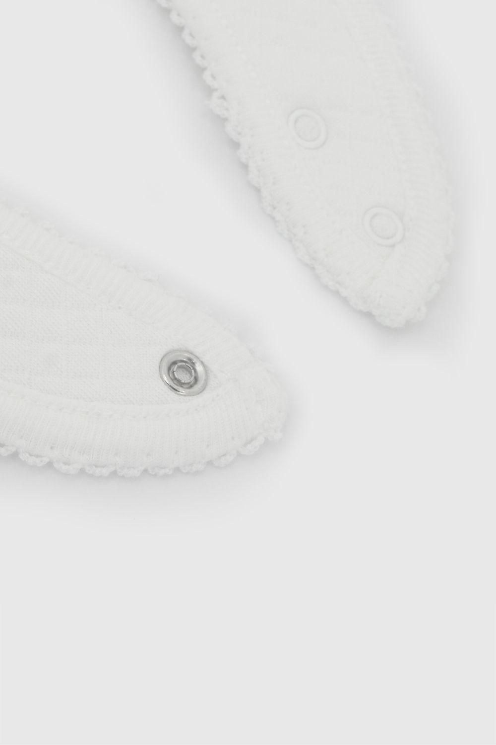 Pack 2 Babero Impermeable Quilt Blanco Unisex Colloky-3
