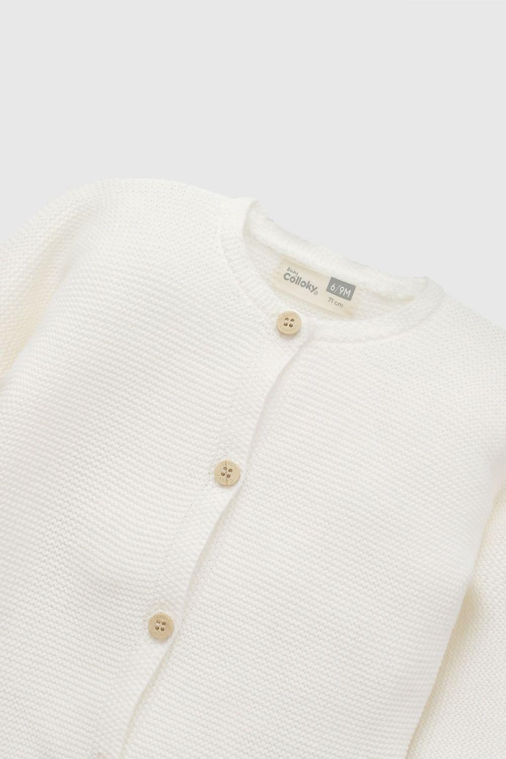 Chaleco Blanco Unisex bebé 7374 Colloky-2