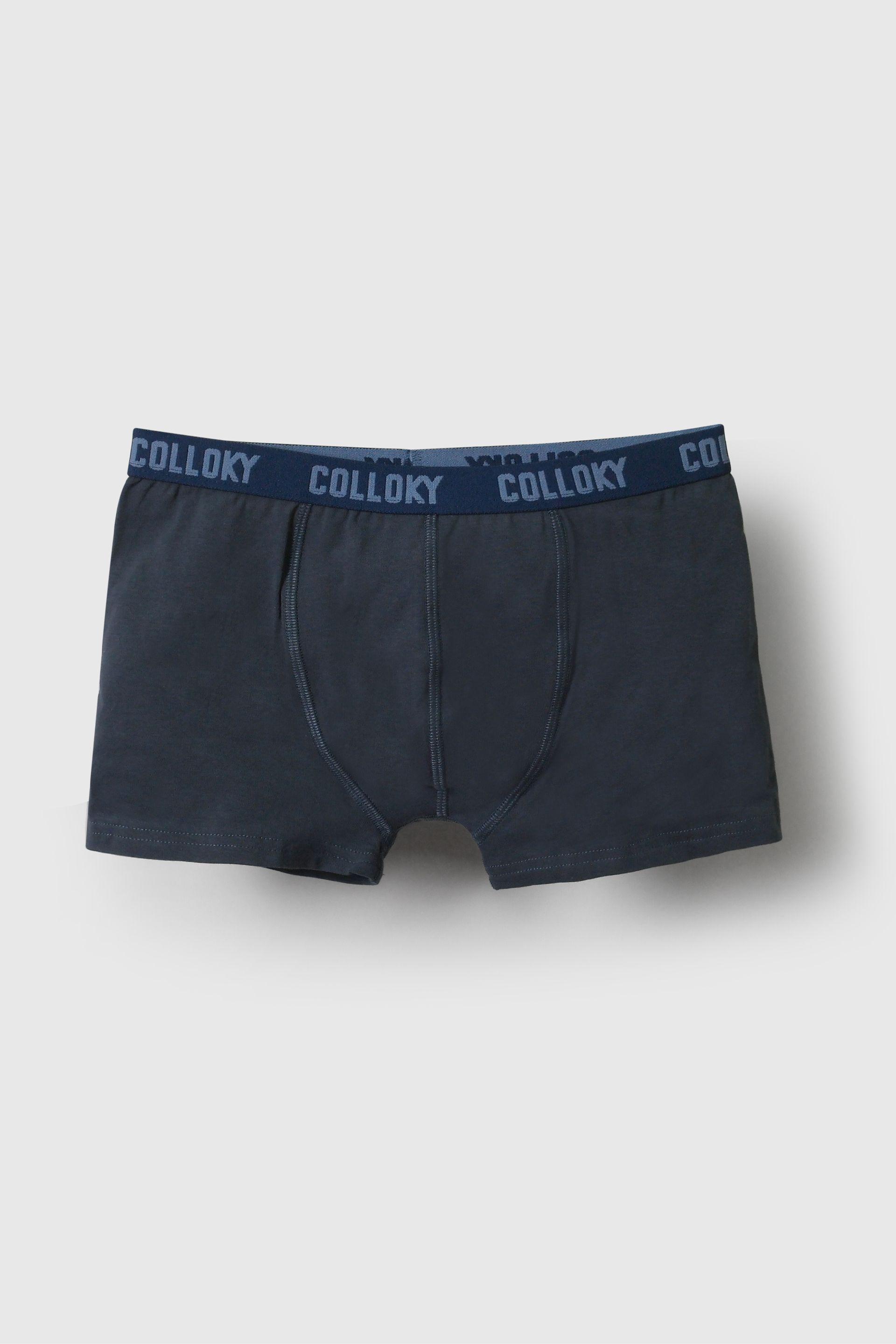Boxer algodón cintura elasticada niño azul 2/3A a +12A-3