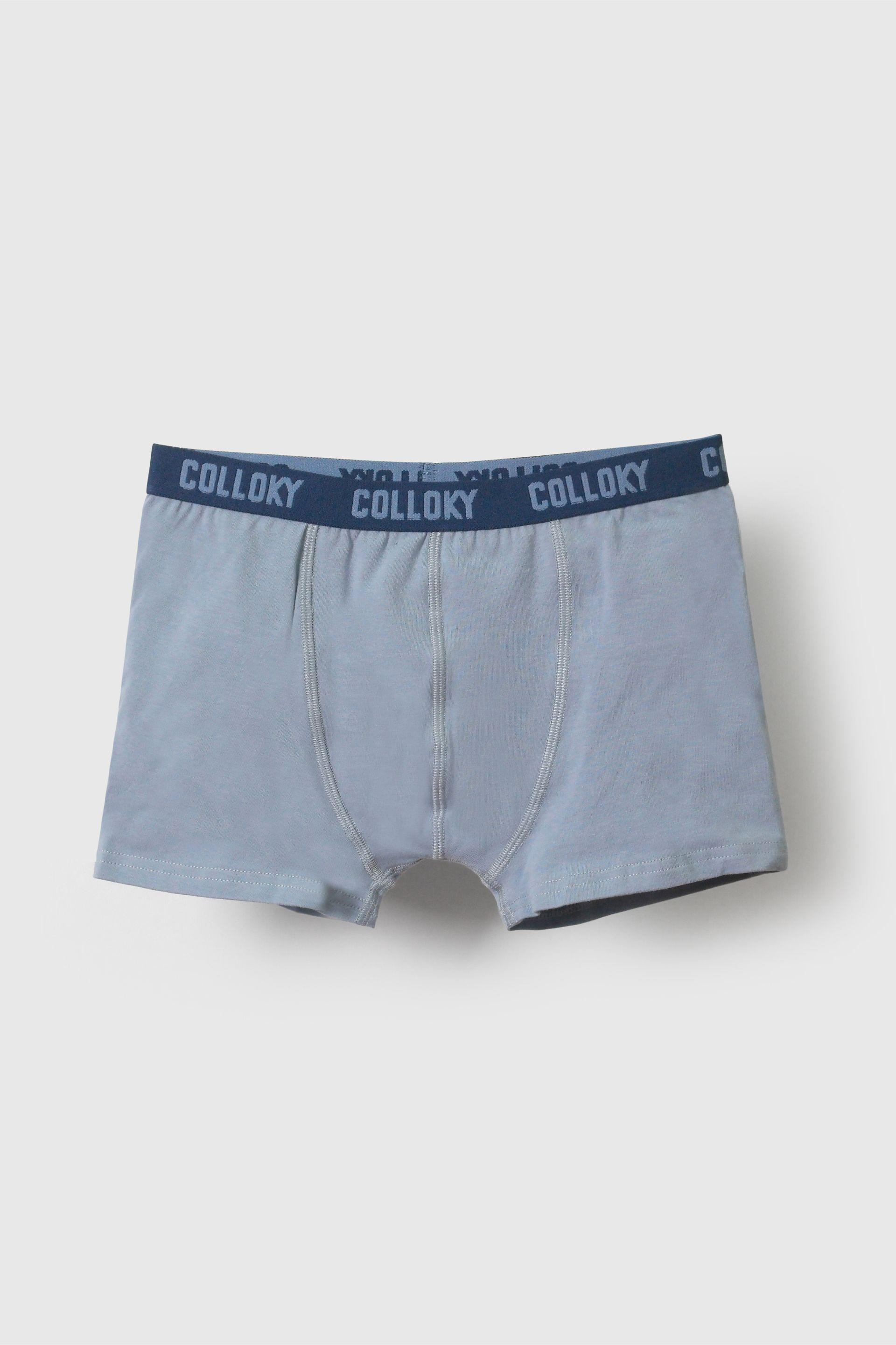 Boxer algodón cintura elasticada niño azul 2/3A a +12A-5