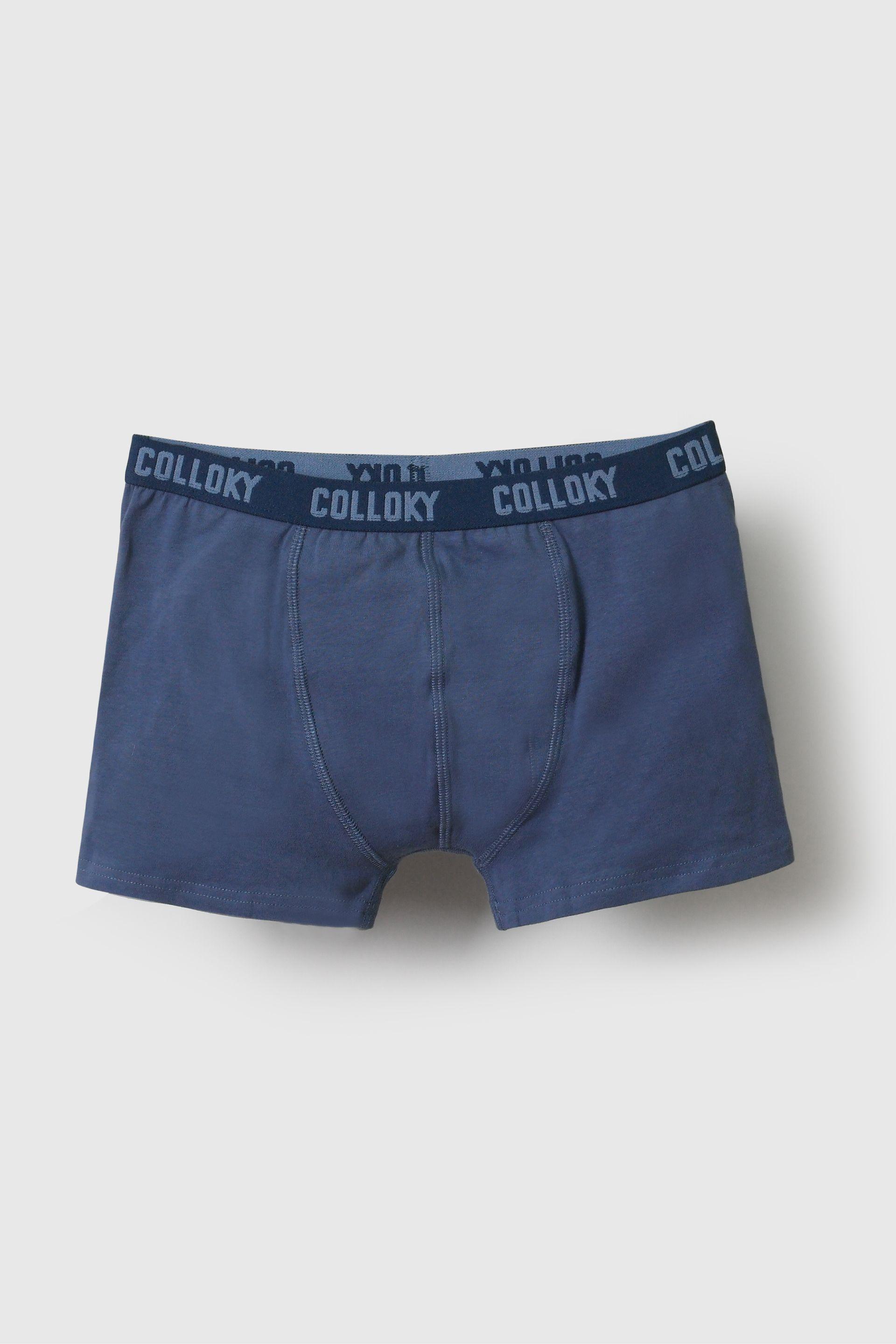 Boxer algodón cintura elasticada niño azul 2/3A a +12A-6