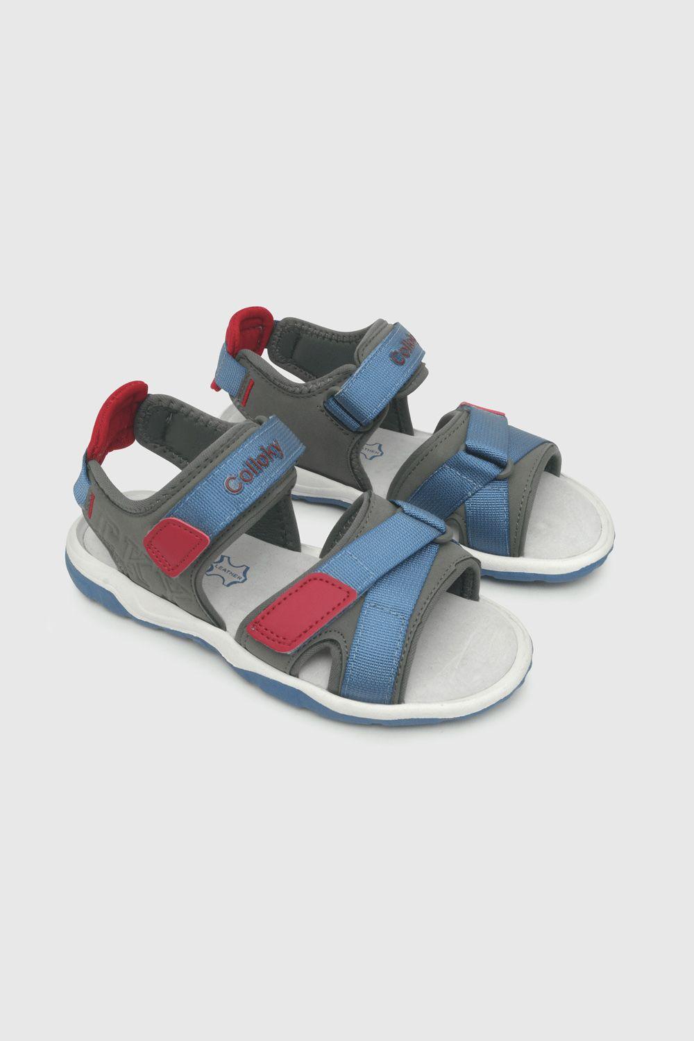 Sandalia de niño con aplicación de cinta gray / gris (28 a 38)-0