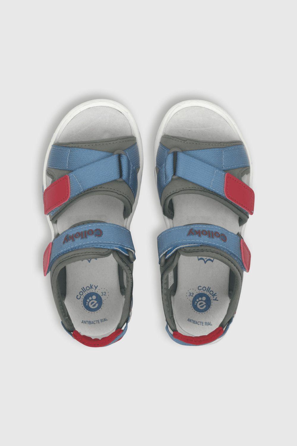 Sandalia de niño con aplicación de cinta gray / gris (28 a 38)-3