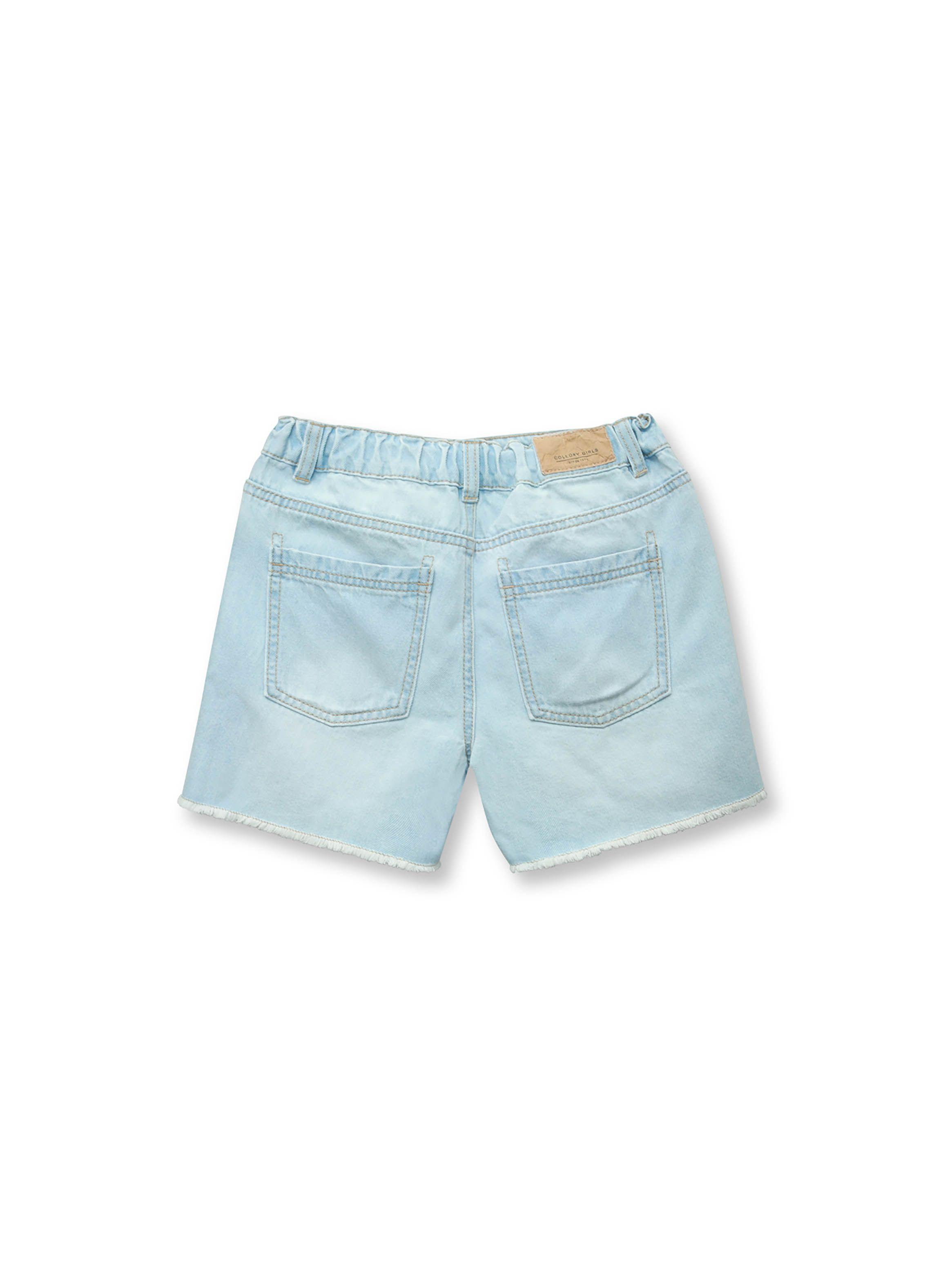 Short Niña Azul Claro (2 A 12 Años) Colloky-1