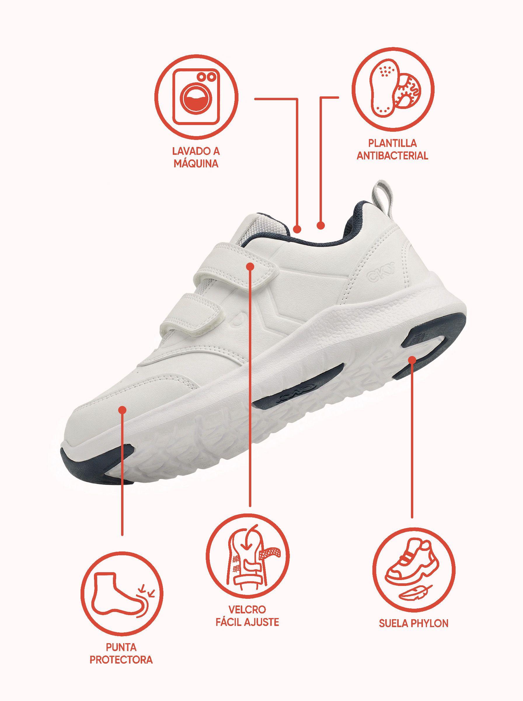 Zapatilla Escolar Blanca 7263 Colloky-3