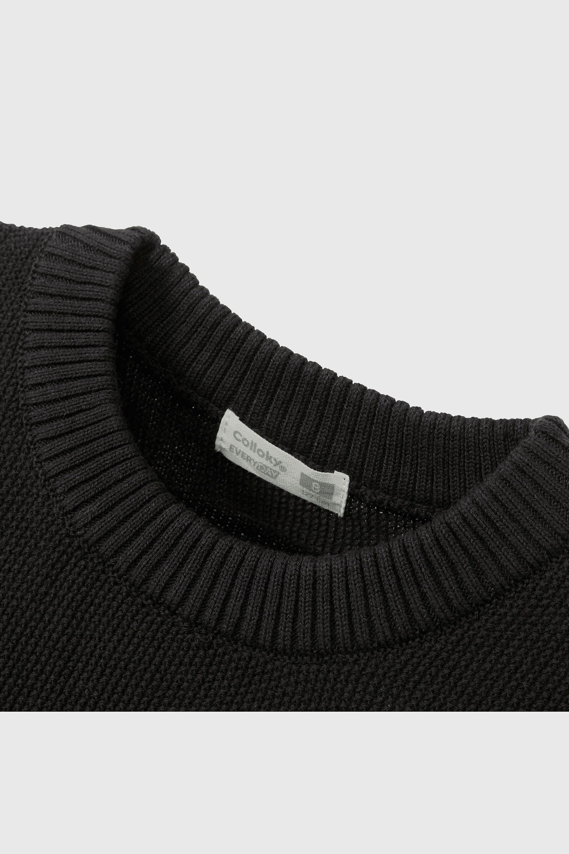 Sweater Negro cuello redondo Talla 3A al 12A para niño-2