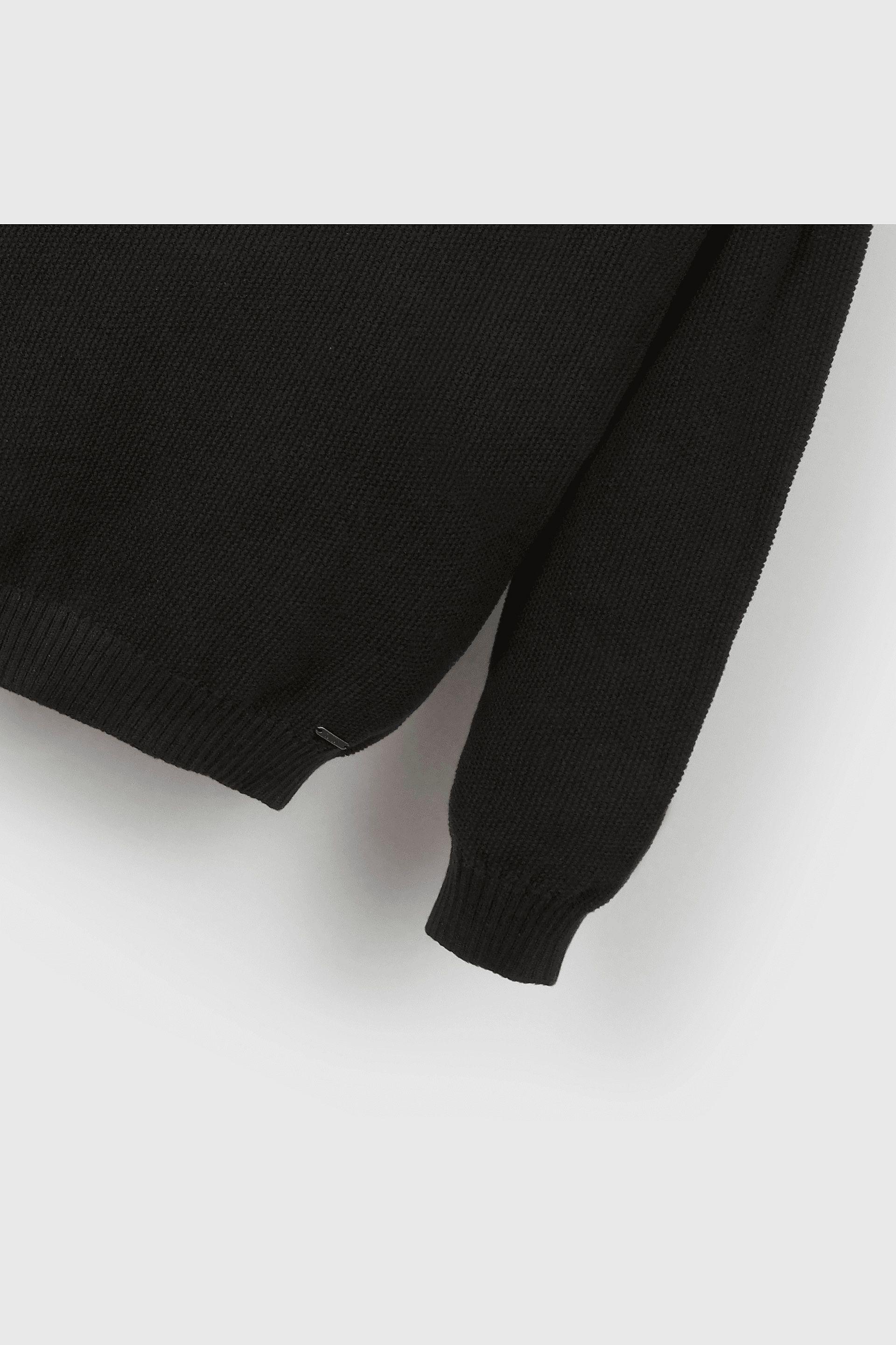Sweater Negro cuello redondo Talla 3A al 12A para niño-3