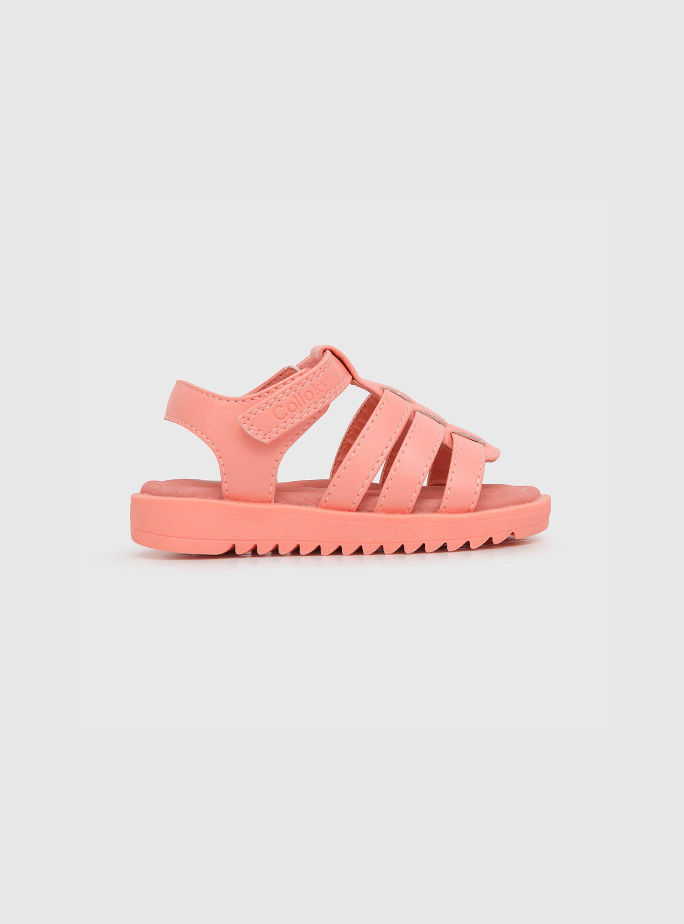 Sandalia Nña Velcro Rosado (21 A 27) Colloky-1