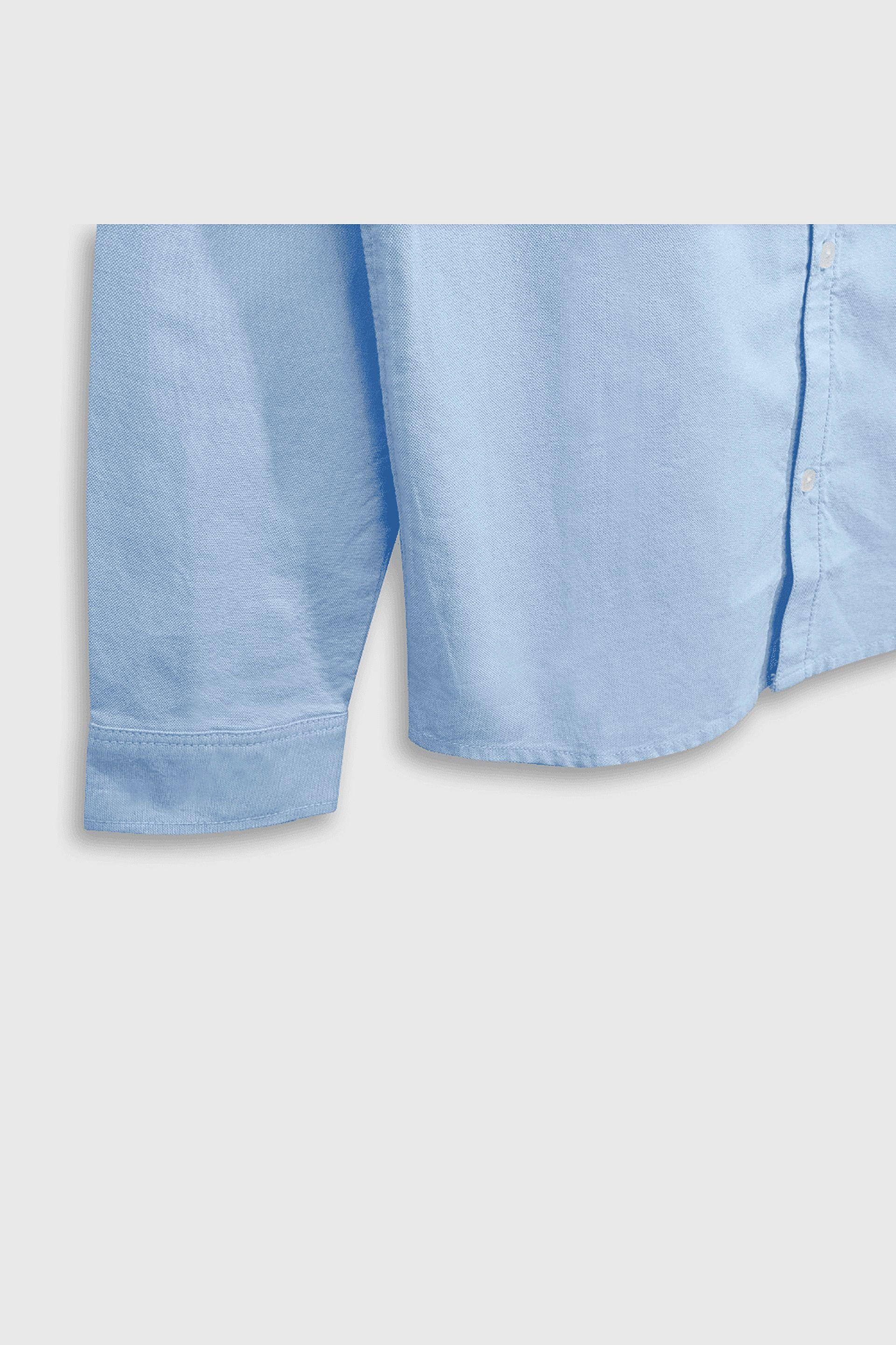 Camisa Oxford Clásica 100% Algodón Celeste para Niño-2