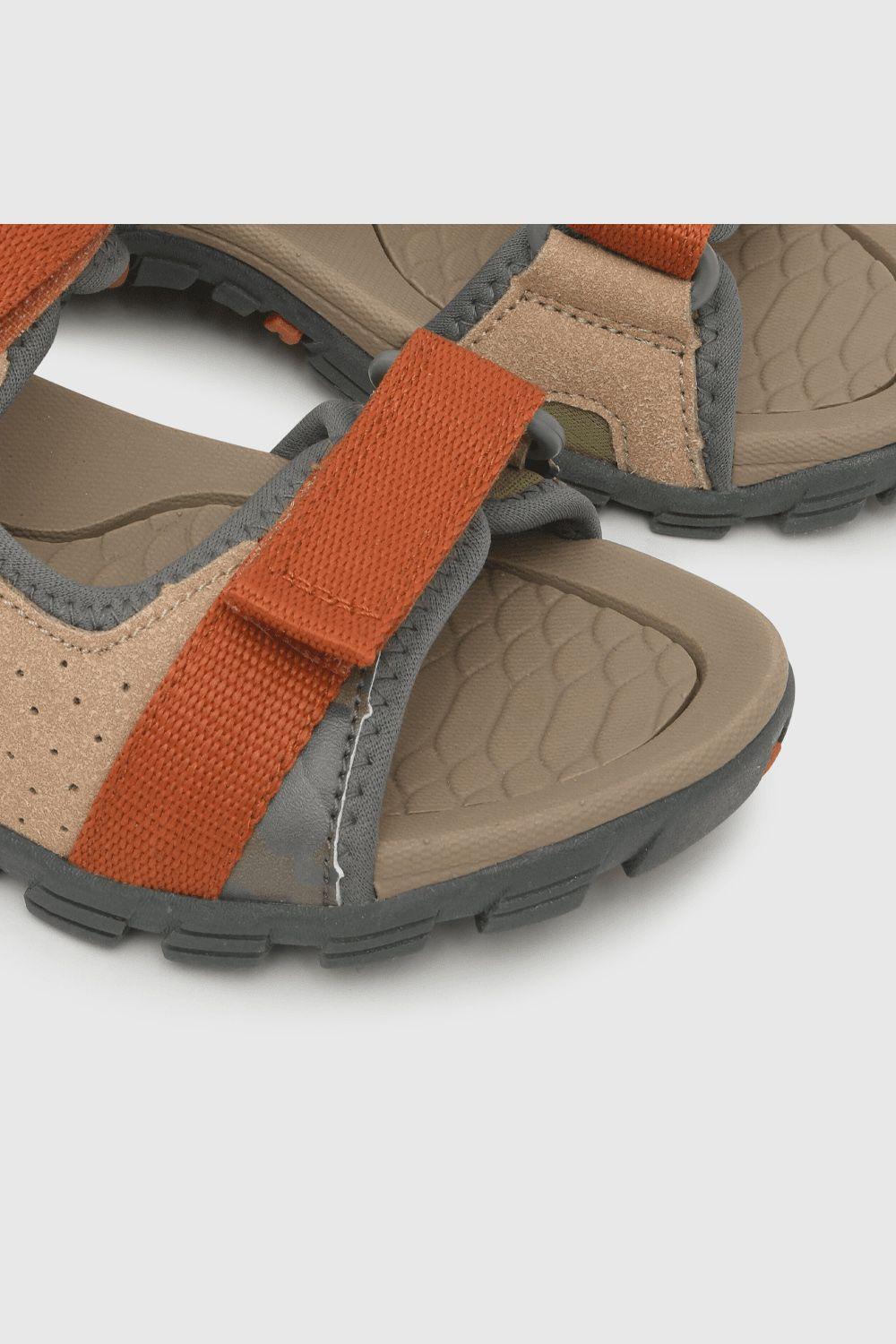 Sandalia de niño outdoor doble ajuste beige (28 a 38)-5