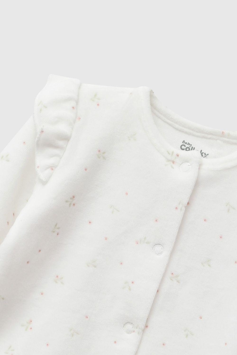 Conjunto Flores Plush Crema Niña Rn a 6-9M Colloky-3