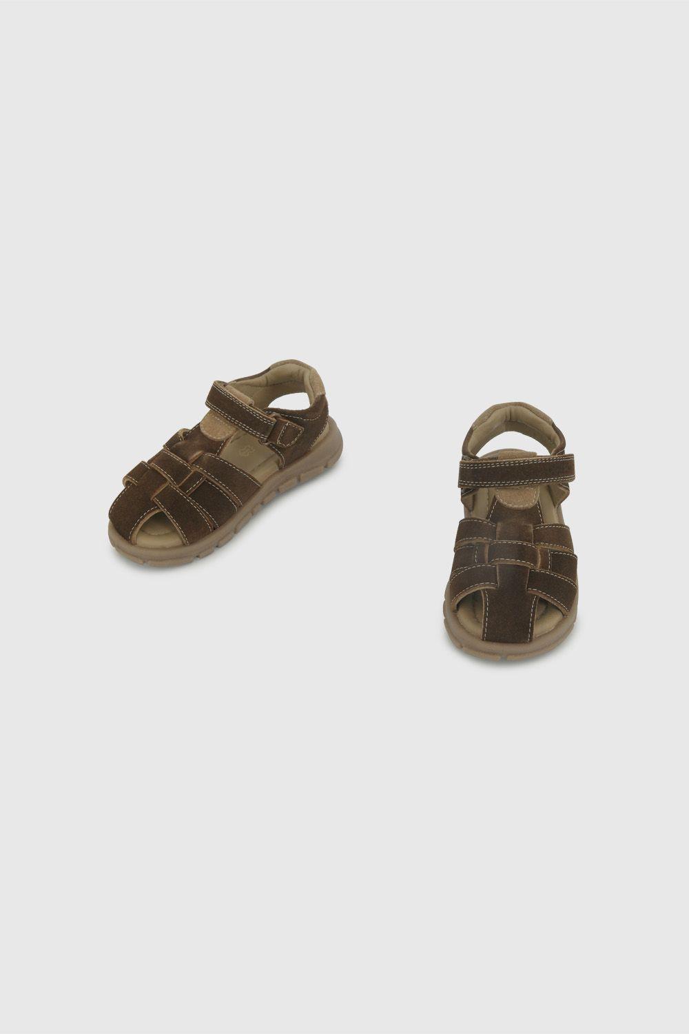 Sandalia de Cuero Café de Caminante talla 21 a 27 43050160V26-3