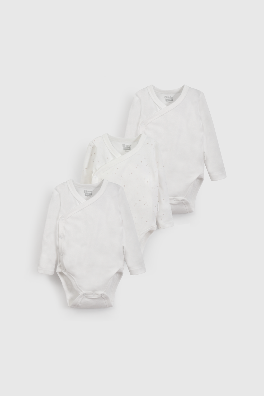 Pack de Bodies Niñas y Niños Blanco 57201 Colloky-0