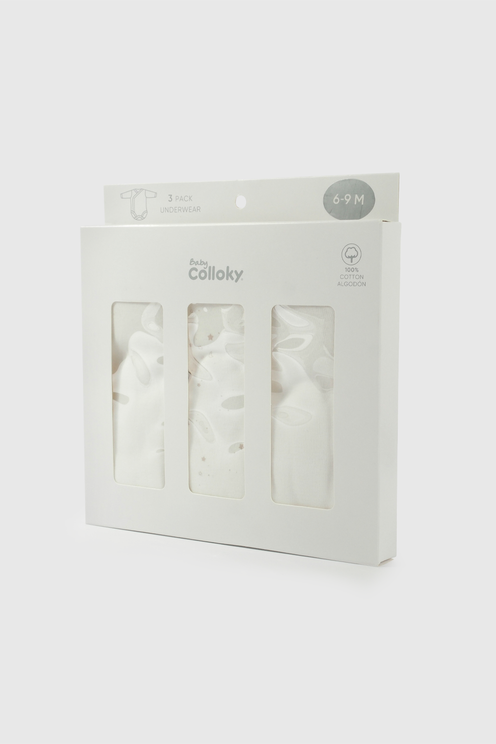 Pack de Bodies Niñas y Niños Blanco 57201 Colloky-4