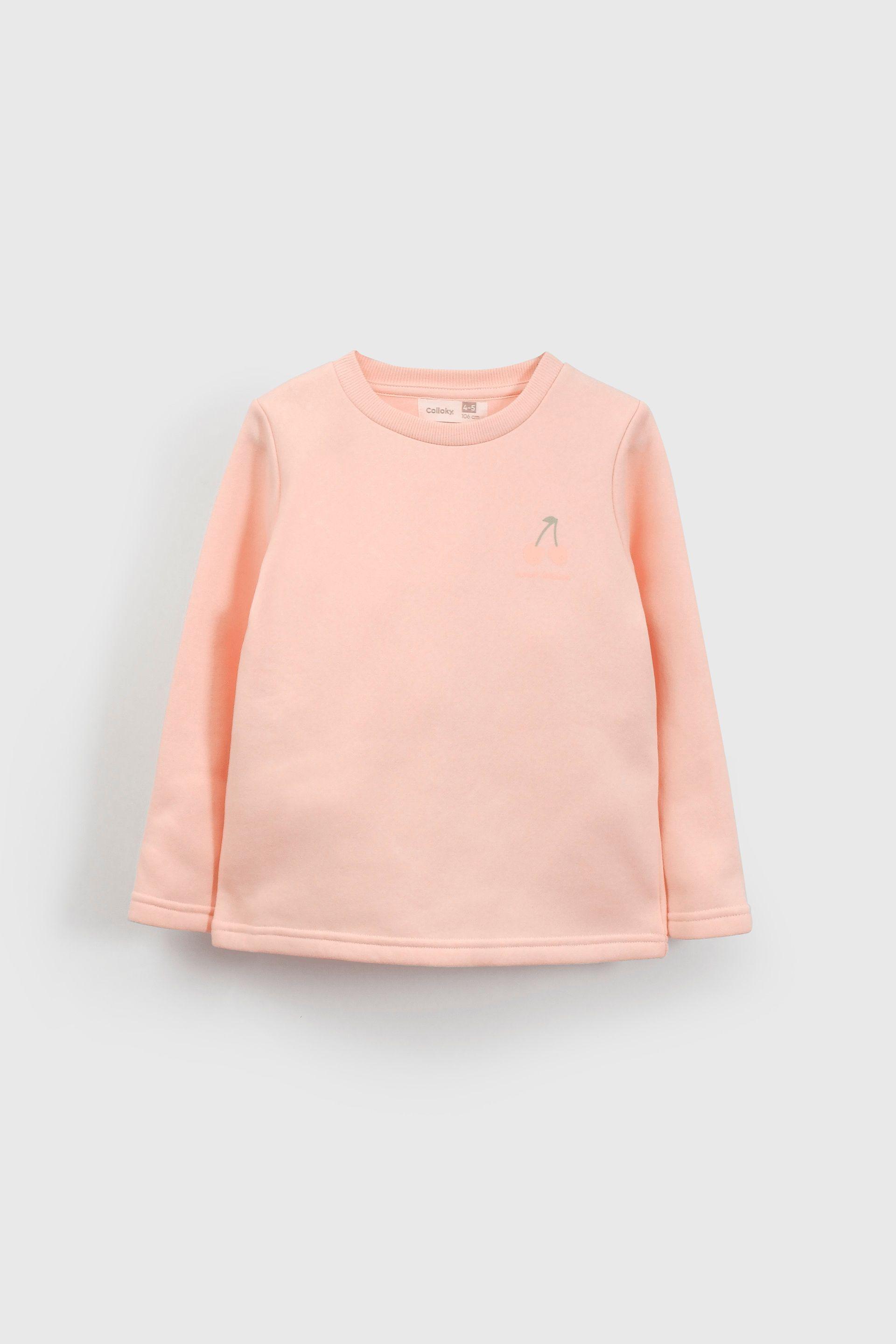 Pijama Franela Manga Larga Niña Naranjo de 2 a 12 años-1