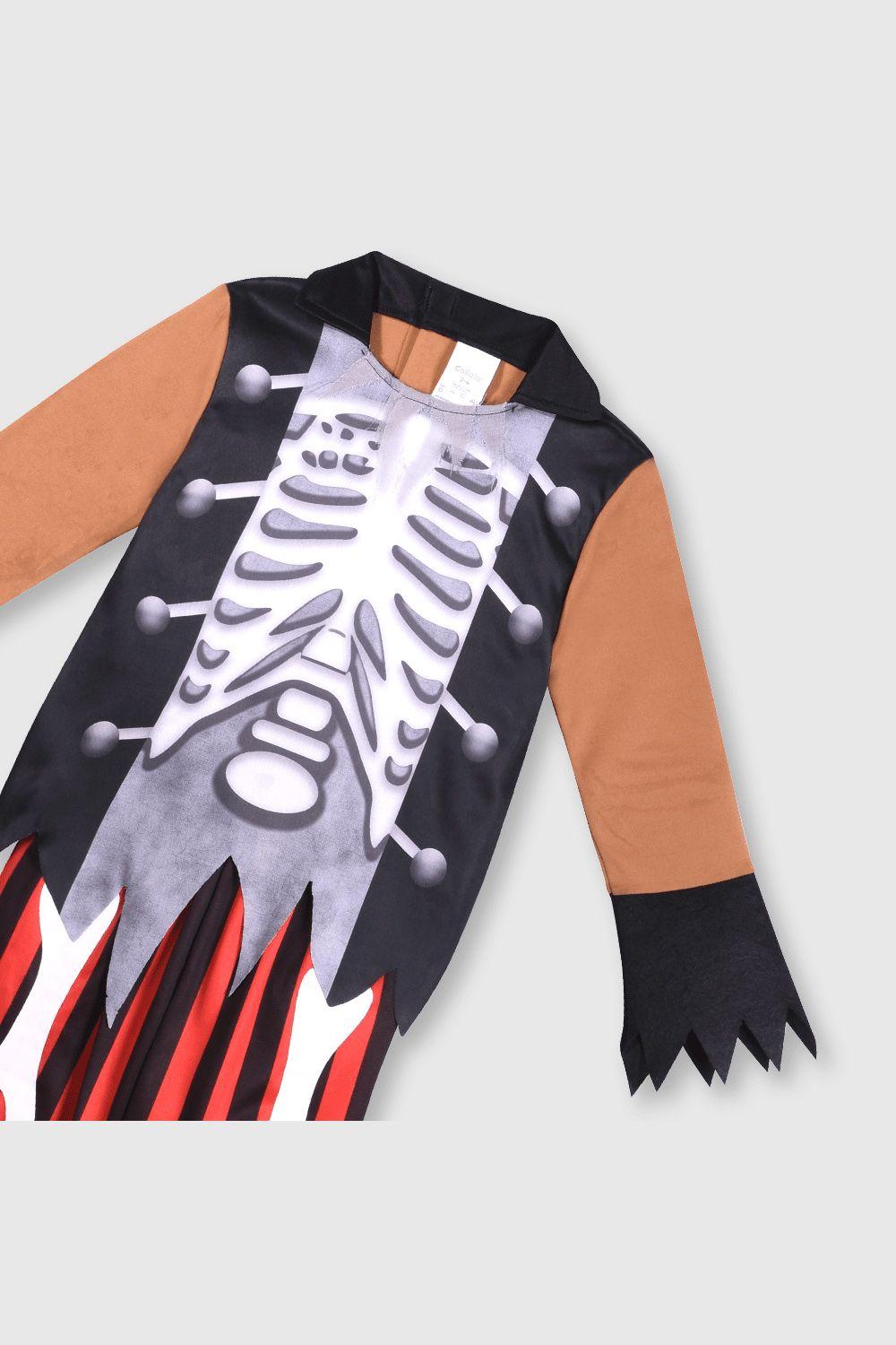 Disfraz de niño esqueleto de pirata negro (3 a 12 años)-5
