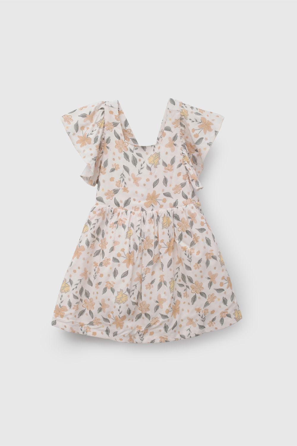 Vestido Multicolor Flores De Niña VEVS0698V26-0