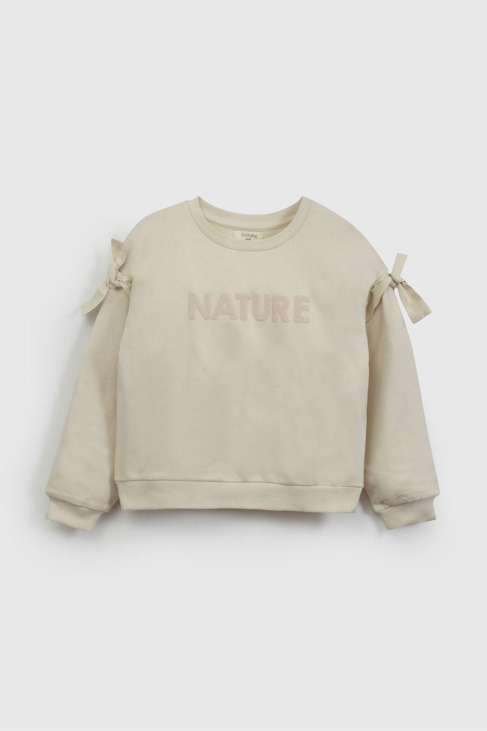 Polerón Beige Nudos  De Niña PLPO1277V26-0