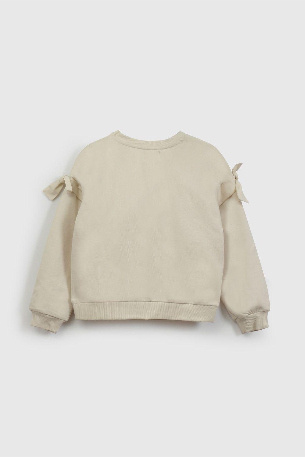 Polerón Beige Nudos  De Niña PLPO1277V26-1